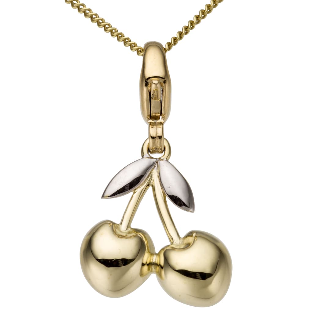 Firetti Charm-Einhänger »Schmuck Geschenk Gold 375 Halskette Charmarmband Gold-Charm Kirsche«