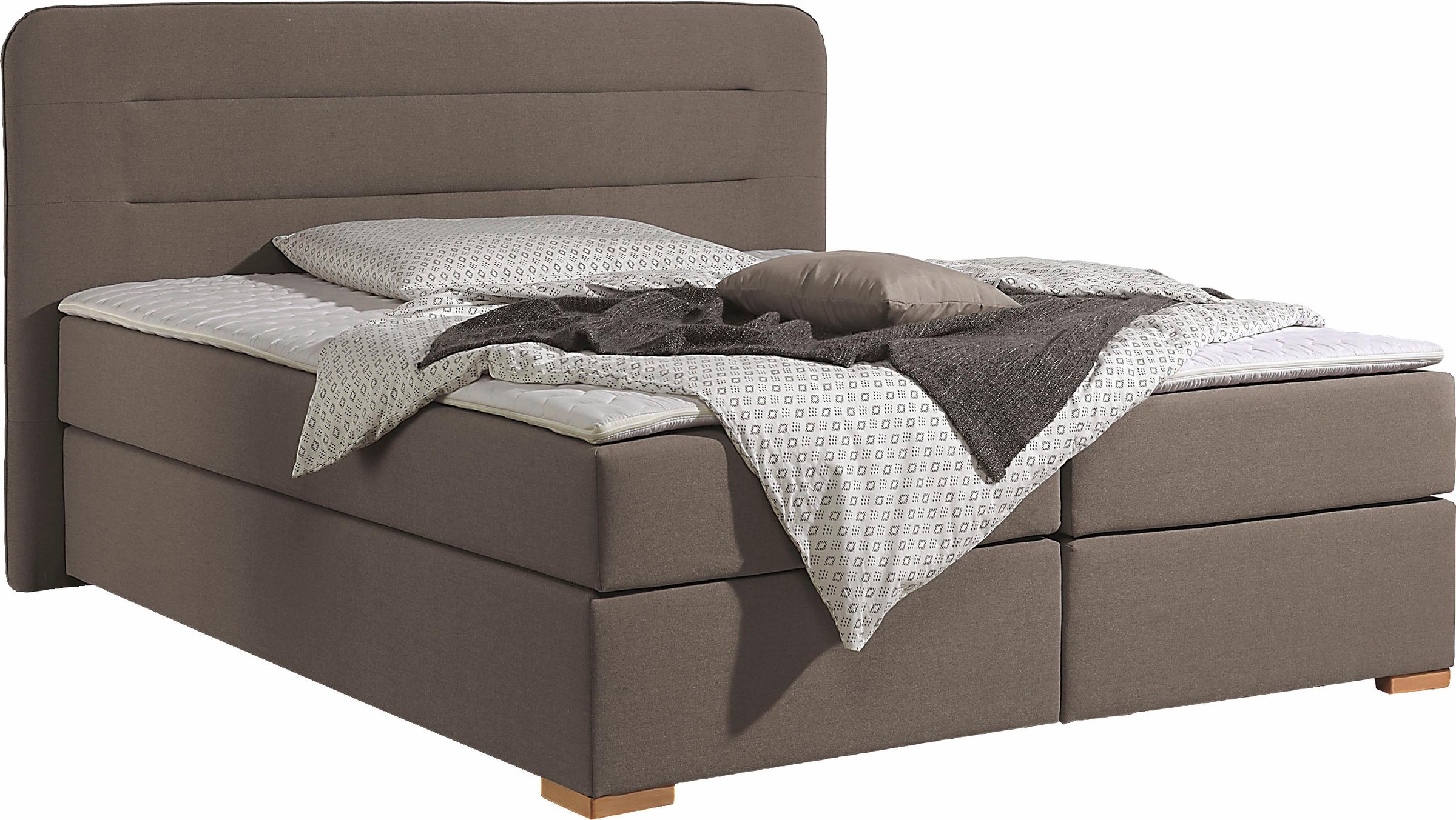Home affaire Boxspringbett "Manchester" 5 Breiten, 3 Ausführungen, 2 Härteg günstig online kaufen