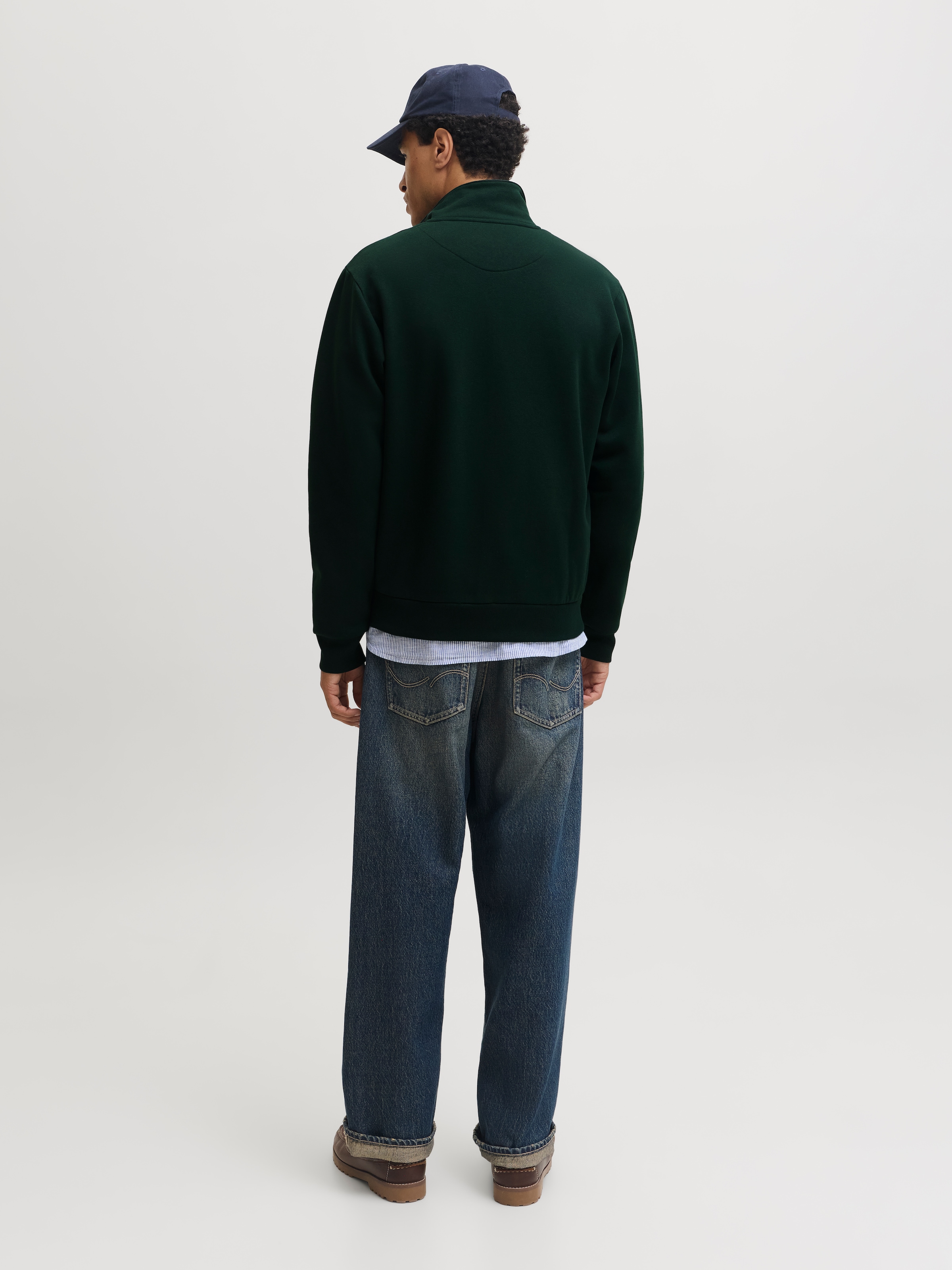 Jack & Jones Sweatjacke »JJEBRADLEY SWEAT ZIP HN NOOS« Materialmix, regular fit
