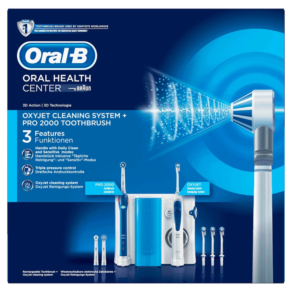 Oral B Mundpflegecenter »OxyJet + PRO 2000«, (Set)