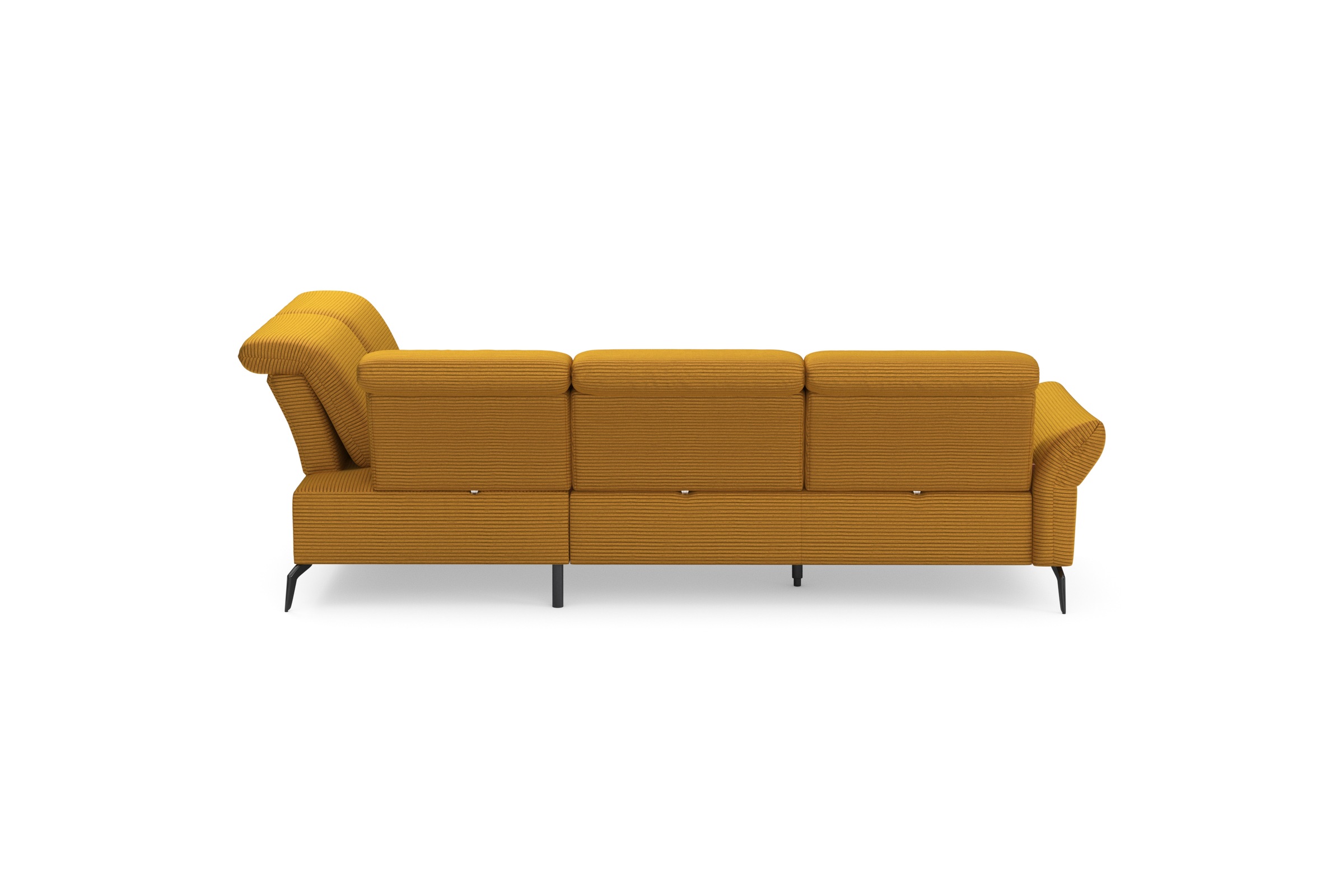 INOSIGN Ecksofa »Coco L-Form«, Sitztiefen-, Arm- und Kopfteilverstellung, Cord-Bezug, Fußhöhe 15 cm