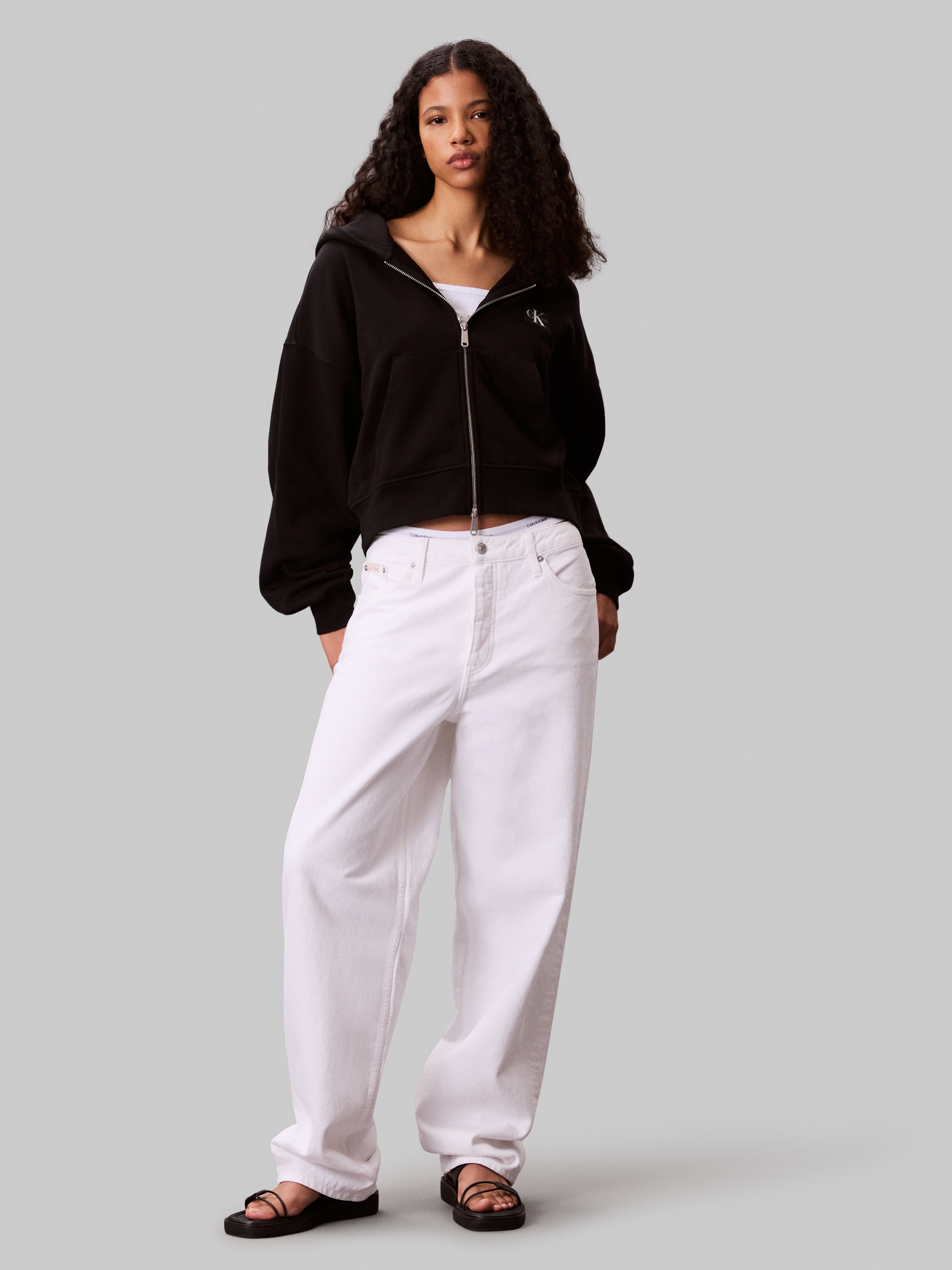 Calvin Klein Jeans Kapuzensweatshirt »A- FRNCH TRRY BDG LG«, Mit Rundhalsausschnitt
