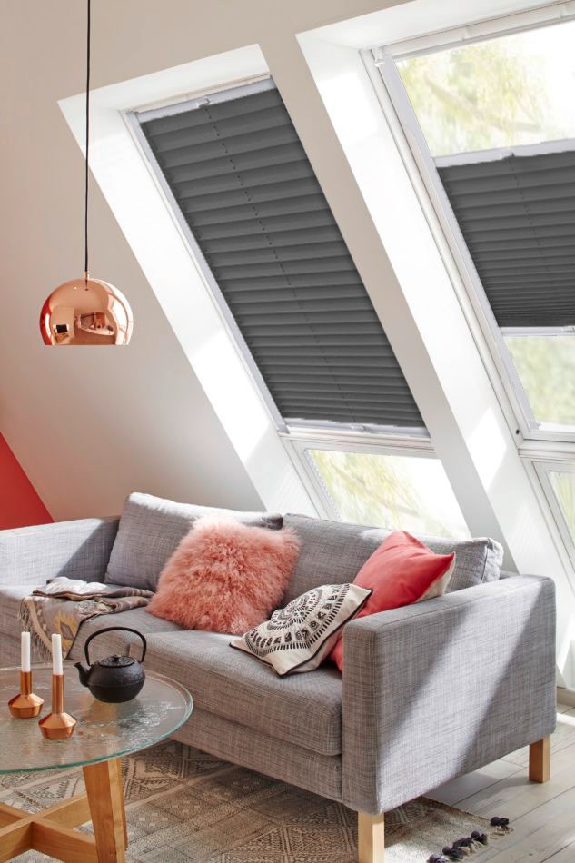 sunlines Dachfensterplissee "StartUp Style Crepe" Lichtschutz verspannt mit günstig online kaufen