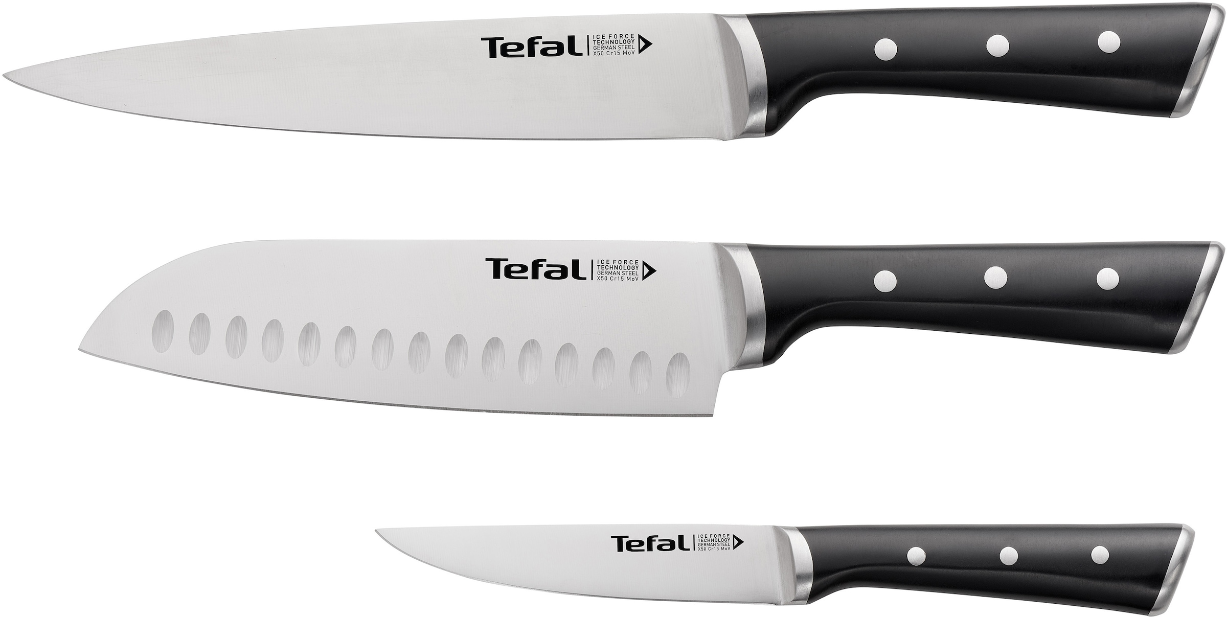 Tefal Messer-Set »K232S374 Ice Force«, (Set, 3 tlg., Fleischmesser 20 cm, S günstig online kaufen