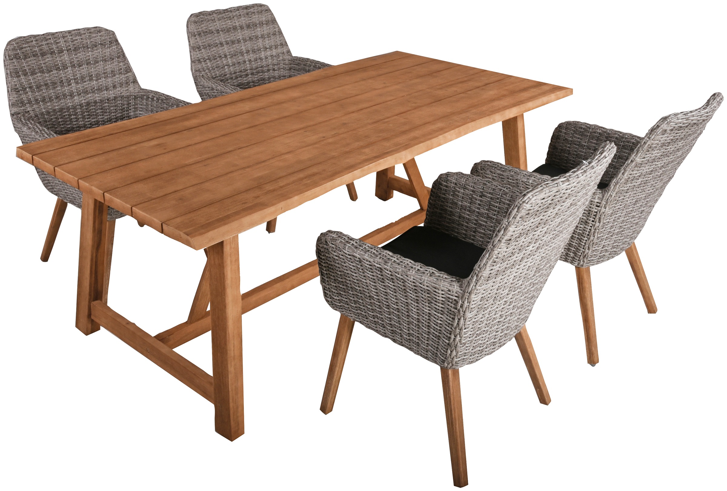 Garden Pleasure Garten-Essgruppe »OAKLAND«, (5 tlg.), robustes Tischdesign kaufen
