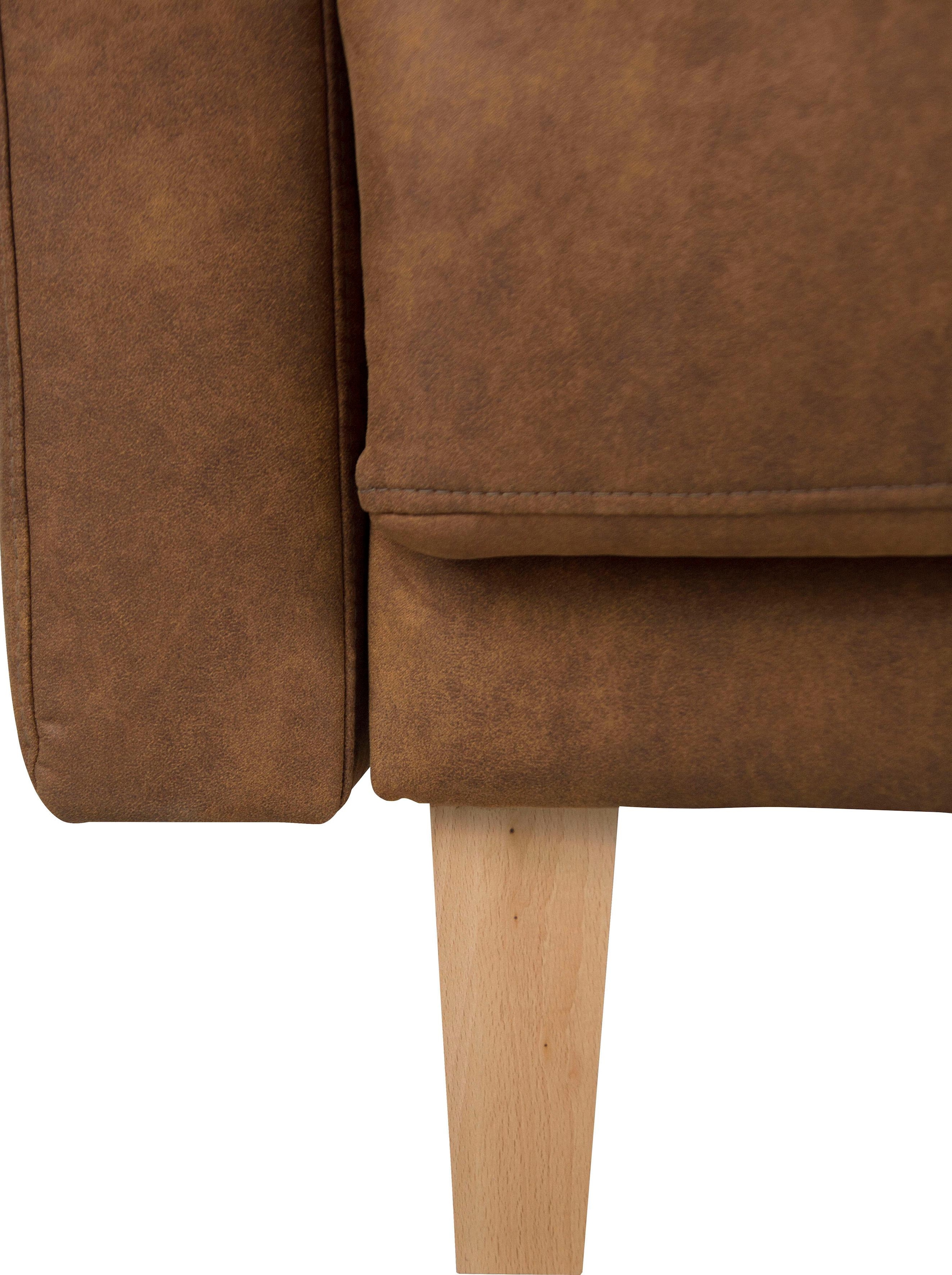 Home affaire 2-Sitzer »TRIPLO mit Wellenunterfederung, Maße B/T/H: 165/100/89 cm«, Sofa mit Steppung im Rückenbereich, incl. Rückenkissen und Zierkissen