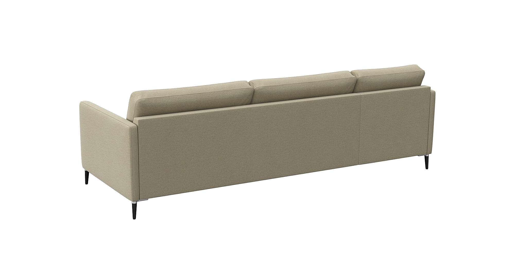 FLEXLUX Ecksofa »Fiore, L-Form«, schmale Armlehnen, Kaltschaum, Füße Alu+schwarz