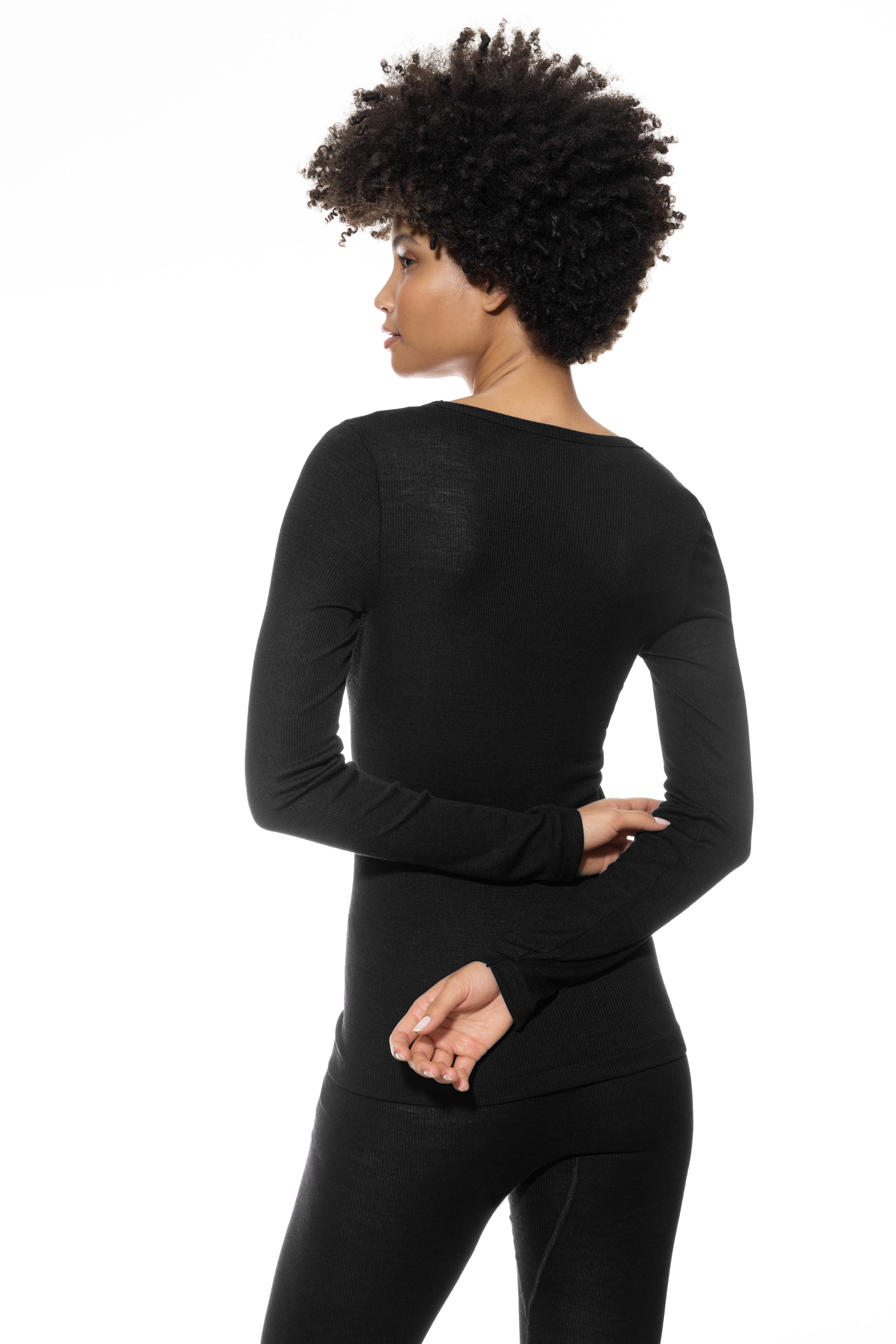 Mey Langarmshirt »Wool Love« schmale Passform, Langarm, Rundhals-Ausschnitt, Merino-Schurwolle