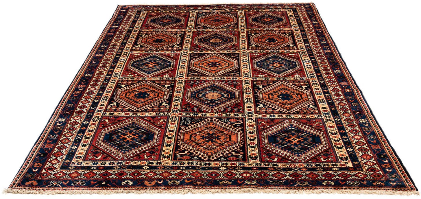 morgenland Wollteppich »Yalameh Durchgemustert Blu scuro 312 x 215 cm«, rec günstig online kaufen