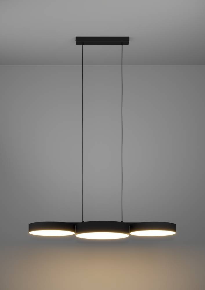 EGLO Hängeleuchte »BARBANO-Z Hängelampe, schwarz weiß, ZigBee 3.0, Disco-Modus, Timer«, 3 flammig, Leuchtmittel LED-Modul | LED fest integriert, App und Sprachsteuerung Alexa, ‎82 x 30 x 110 cm, exkl. Fernbedienung