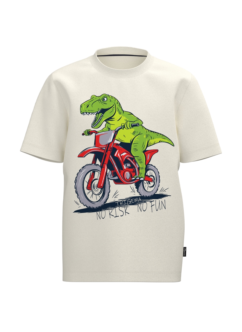 Trigema T-Shirt »TRIGEMA T Shirt mit Dino Motiv "No Risk No Fun"« 1