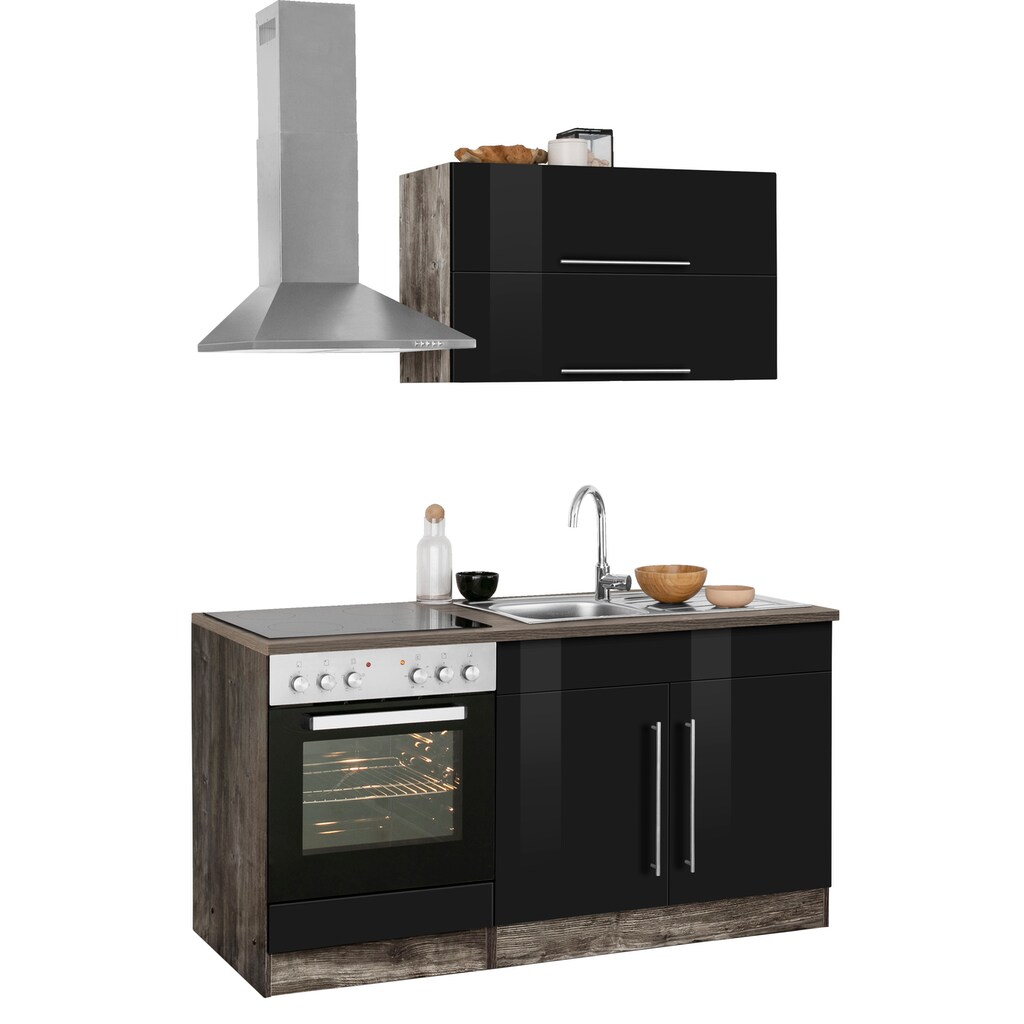 Kochstation Küchenzeile »KS-Samos«, ohne E-Geräte, Breite 160 cm