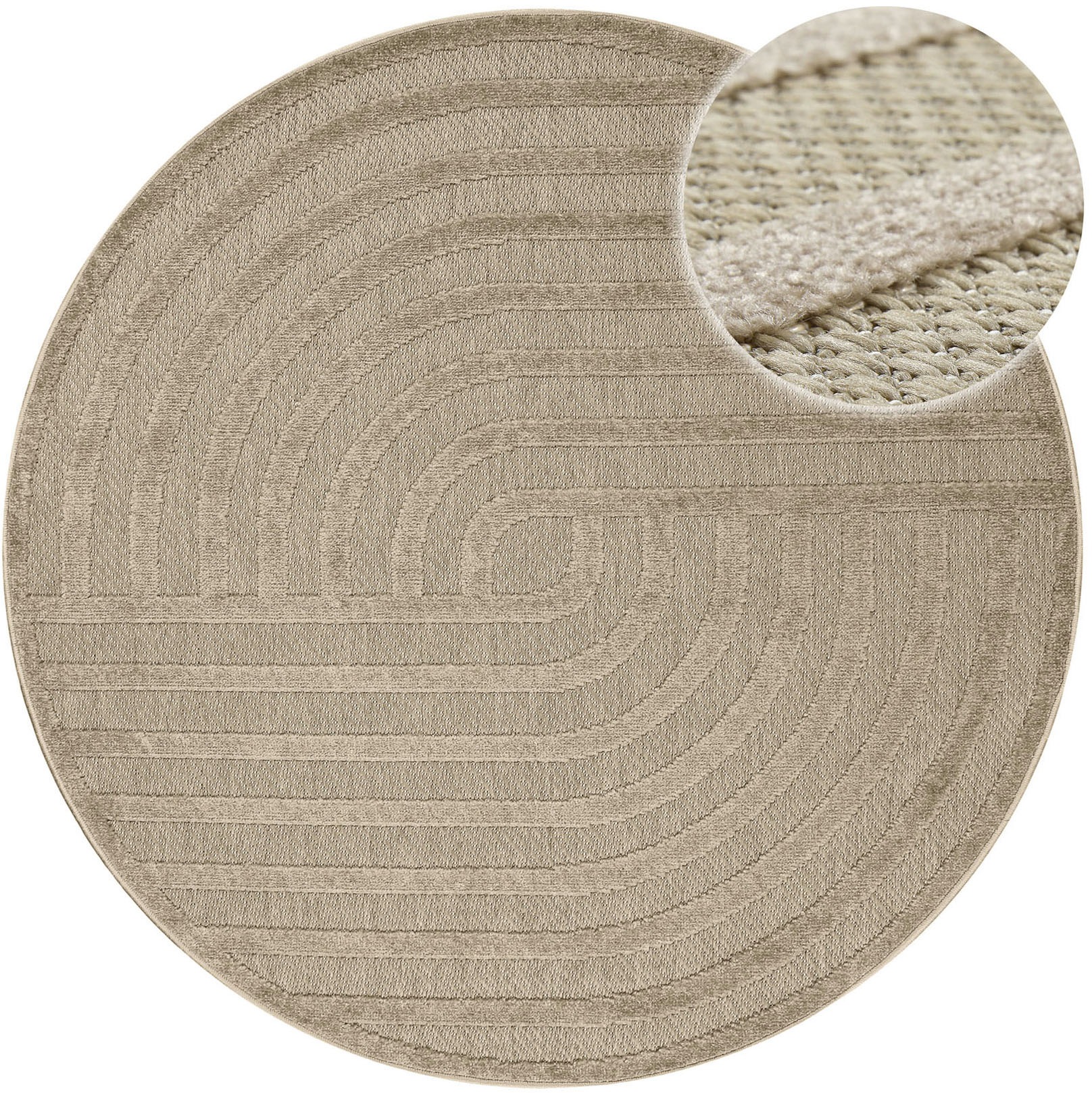 OTTO home Outdoorteppich »Tamsin« rund 6 mm Höhe In- und Outdoor Teppich, w günstig online kaufen