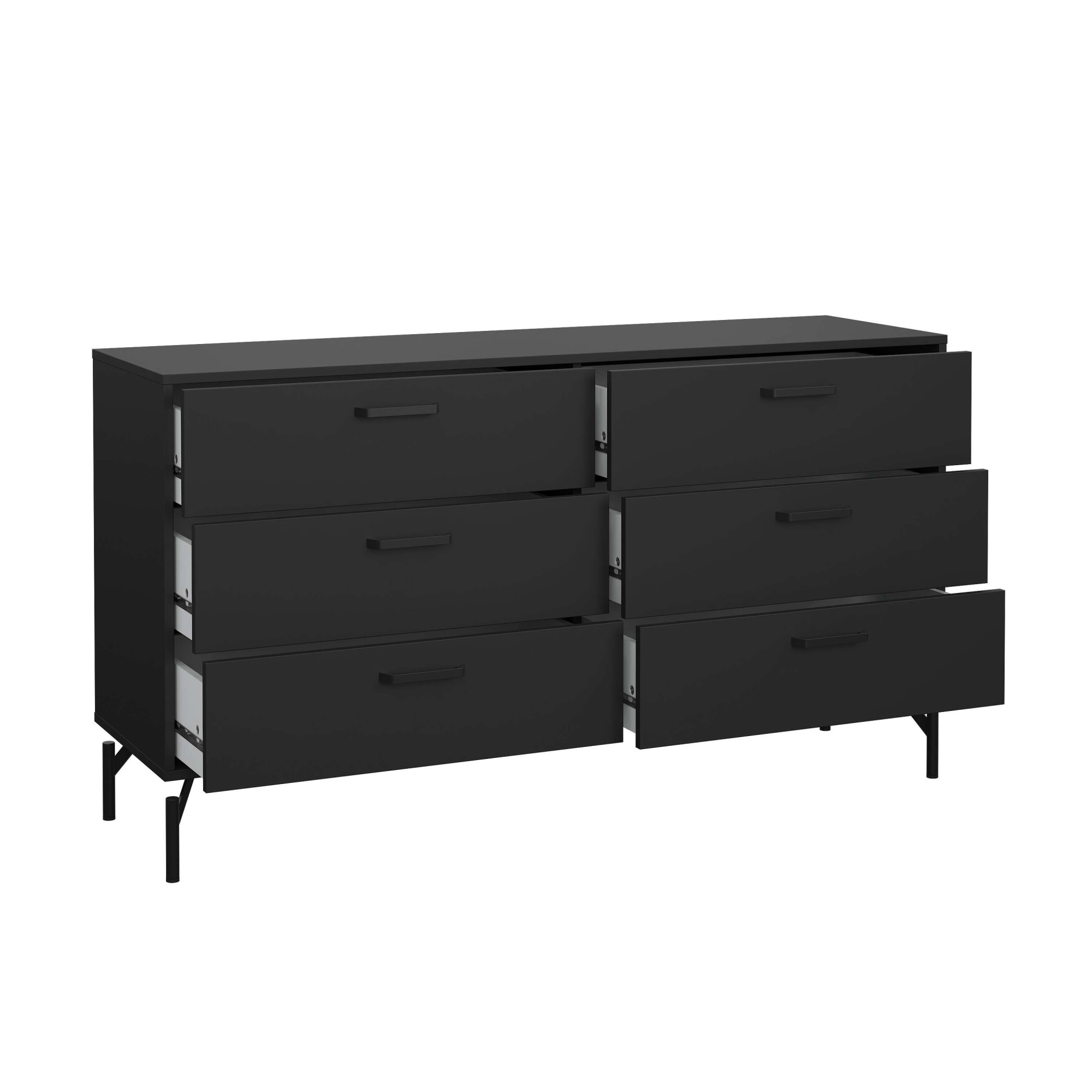 INOSIGN Kommode »Dana, Aufbewahrung, Schubladenschrank, Stauraum«, Sideboard mit 6 Schubladen, Metallbeine, Breite 138 cm