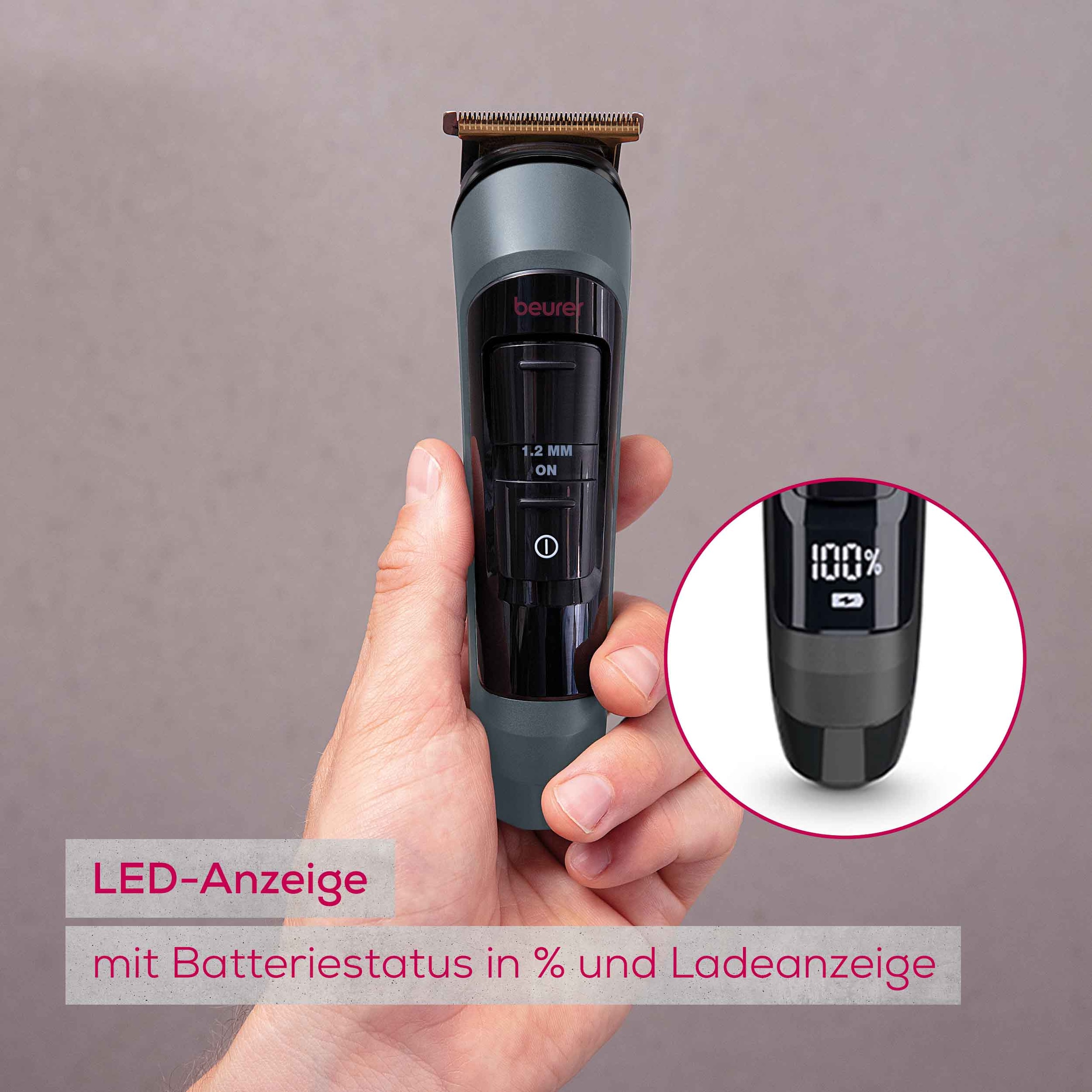 BEURER Multifunktionstrimmer »MN9X Limited Editon 2025, zur Haarentfernung am ganzen Körper« 5 Aufsätze Inkl. 11 Aufsätze zum Trimmen und Rasieren, Schnittlängen 0,8 - 12 mm