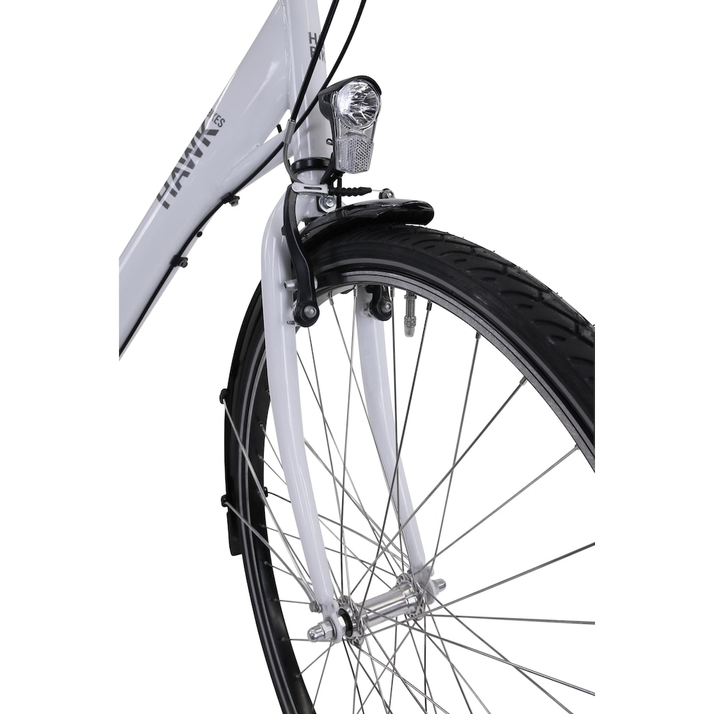 HAWK Bikes Cityrad »HAWK City Wave Premium White«, 3 Gang, Shimano, Nexus Schaltwerk