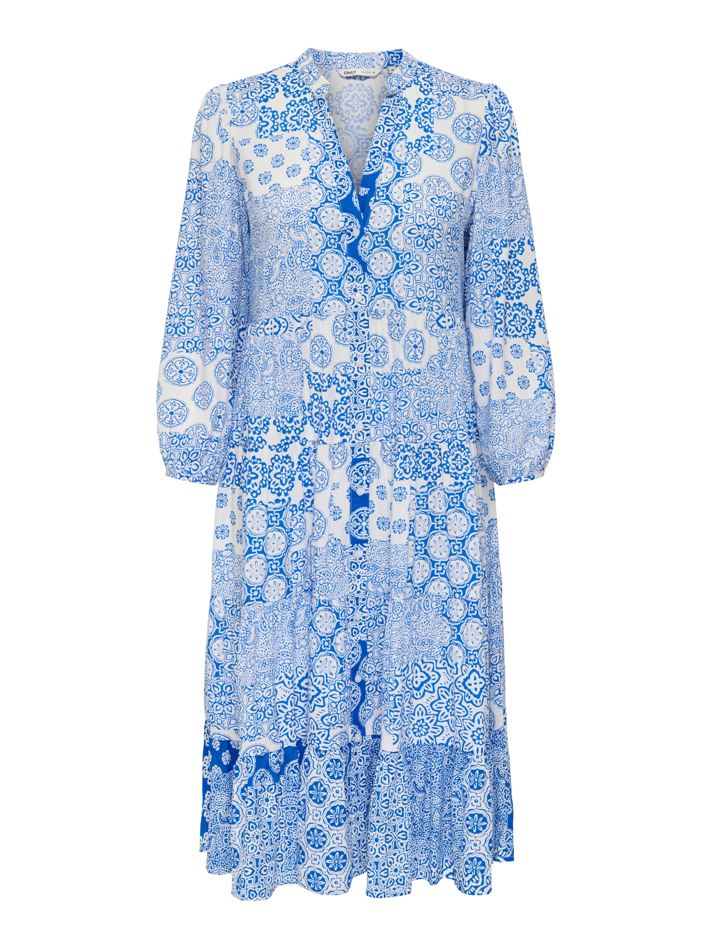 ONLY CARMAKOMA Tunikakleid »CARMILANA 3/4 DRESS WVN NOOS«, Sommerkleid