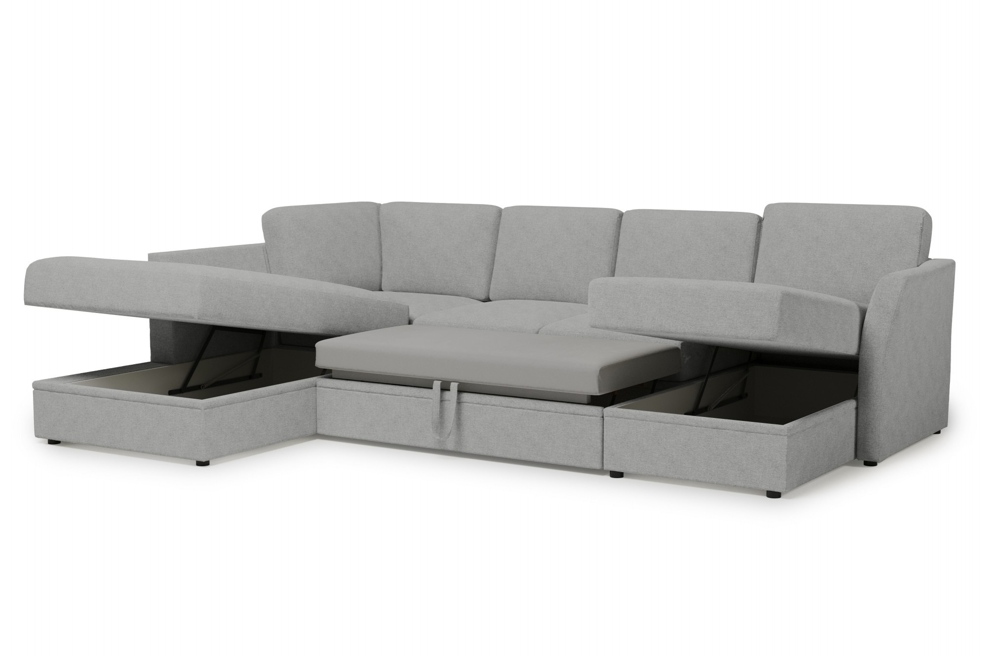 Home affaire Wohnlandschaft »Lavars Schlafsofa«, mit Bettfunktion und Stauraum, in zwei verschiedenen Bezugsqualitäten