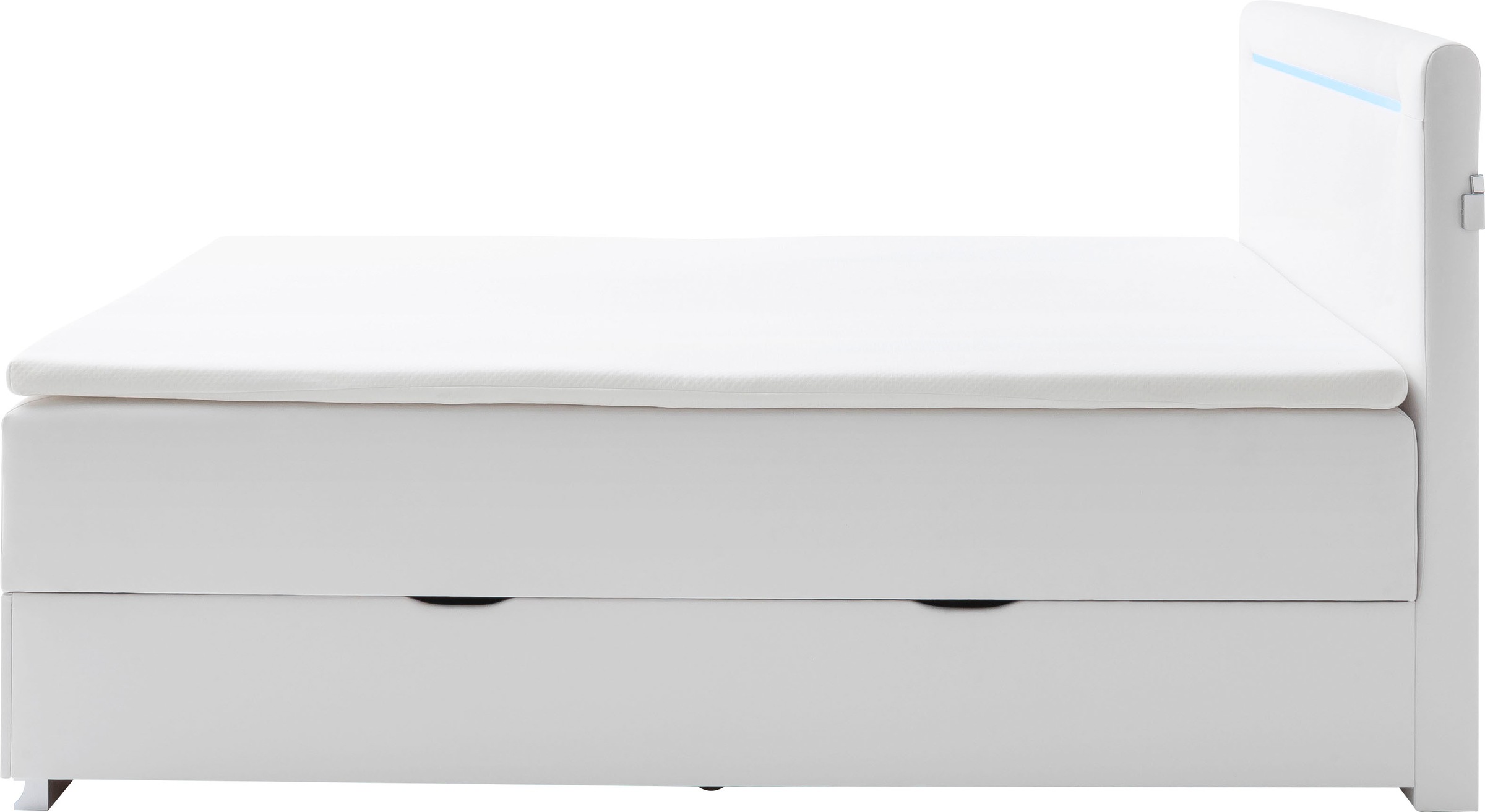 meise.möbel Boxspringbett »Las Vegas«, Füße und Kopfteil mit LED-Beleuchtung, mit Bettkasten und Topper