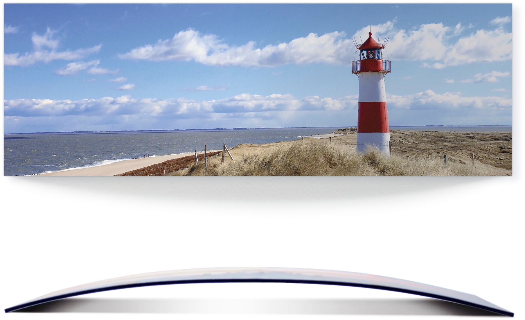 Artland Wandbild »Leuchtturm Sylt«, Gebäude, (1 St.), 3D Optik gebogen