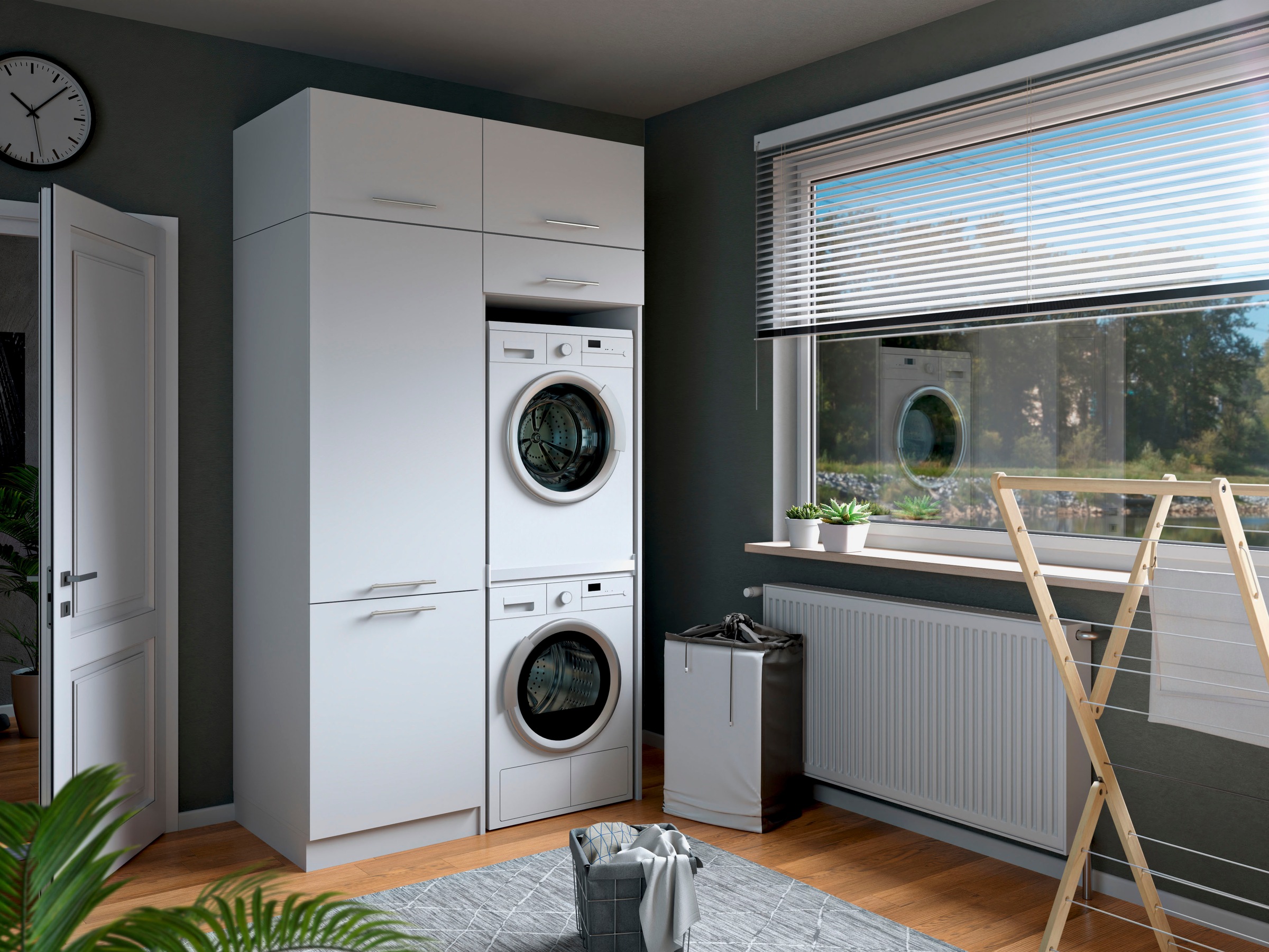 Laundreezy Mehrzweckschrank-Set »Laundreezy, 4-tlg. Mehrzweckschrank-Set B/H/T 128/238/68 cm« 4 Stk. tlg.