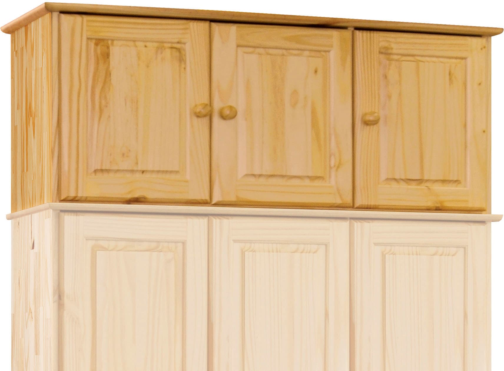 Möbilia Aufsatzschrank 1 Stk. tlg. gefertigt aus massivem Kiefernholz