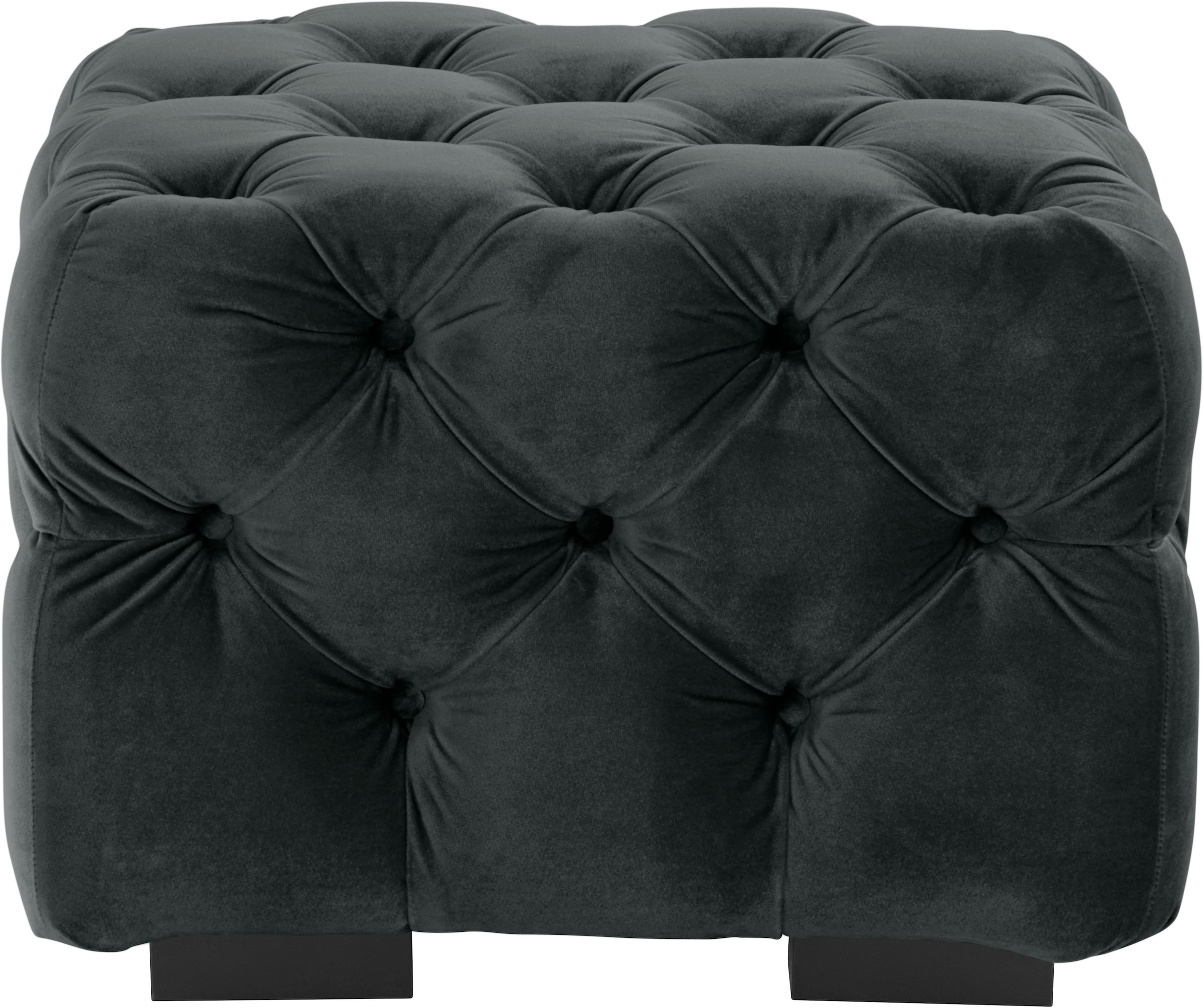 Guido Maria Kretschmer Home&Living Polsterhocker »Kalina«, mit klassischer Chesterfield-Knopfheftung, passend zur Serie "Kalina"
