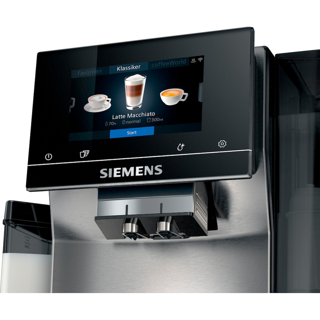 SIEMENS Kaffeevollautomat »EQ.700 integral - TQ707D03«, Full-Touch-Display, bis zu 30 individuelle Kaffee-Favoriten