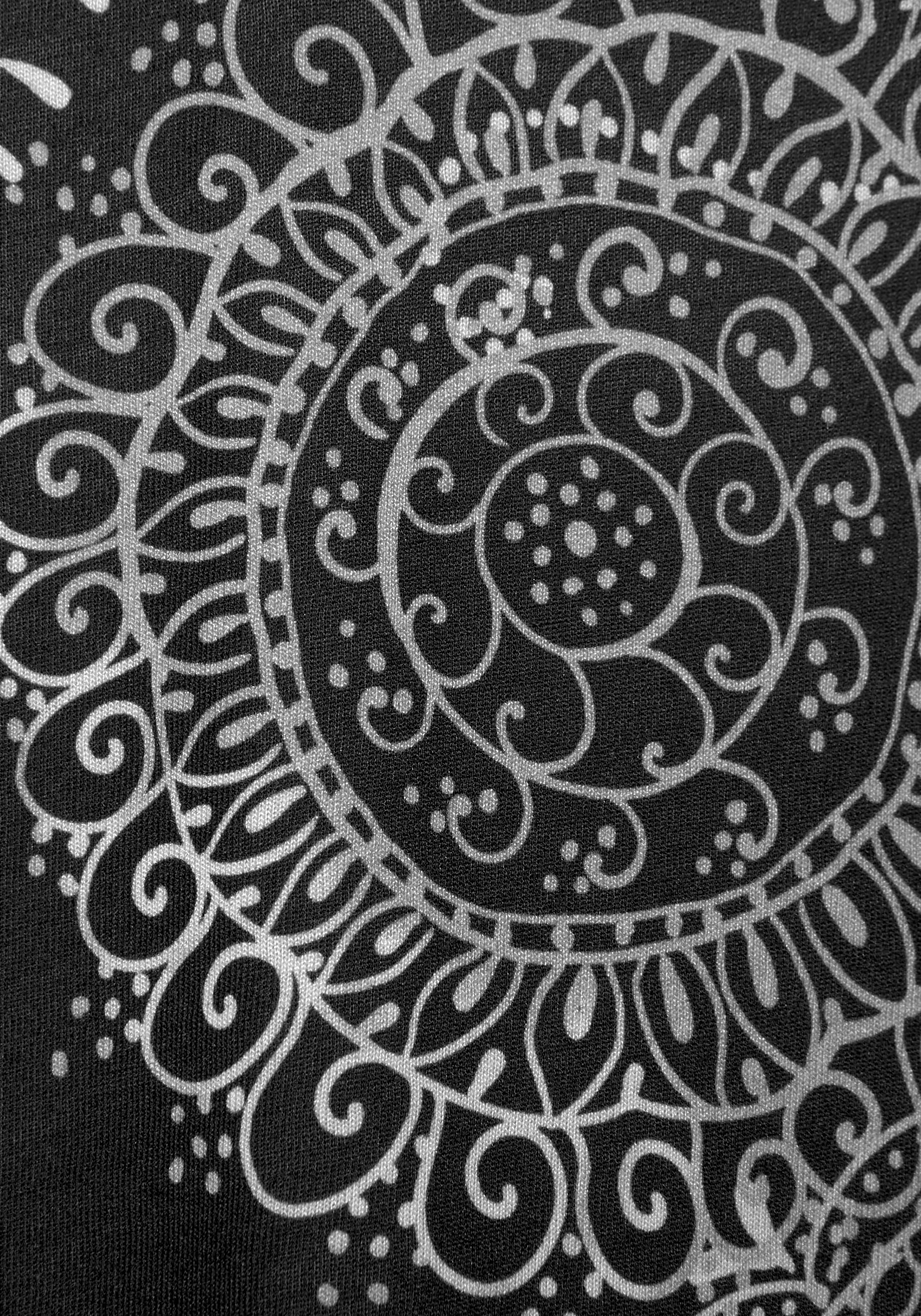 Vivance Dreams Negligé, im schwarz-weißen Paisley-Dessin