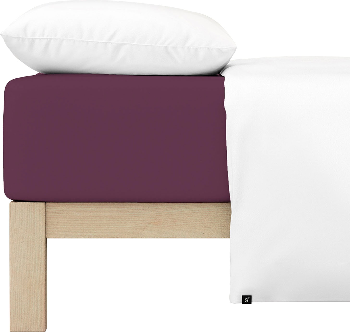 Schlafgut Spannbettlaken »PURE Bio-Baumwolle mit Elasthan, dehnbar blickdicht, straff, Bettlaken«, PREMIUM Laken für Matratzen bis 30cm Höhe, in 90x200, 140x200, 180x200
