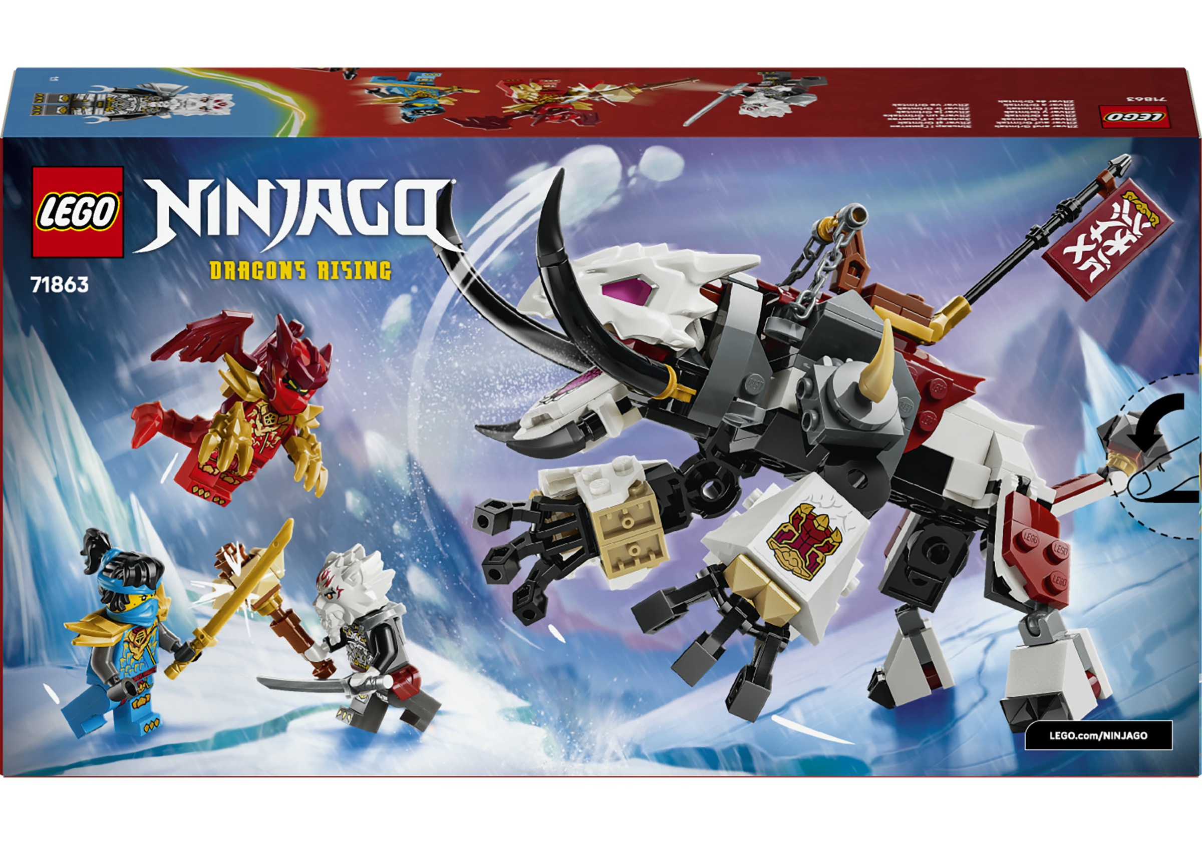 LEGO® Konstruktionsspielsteine »Zilvar auf seinem Drachentier Grimtak (71863), LEGO Ninjago« Made in Europe