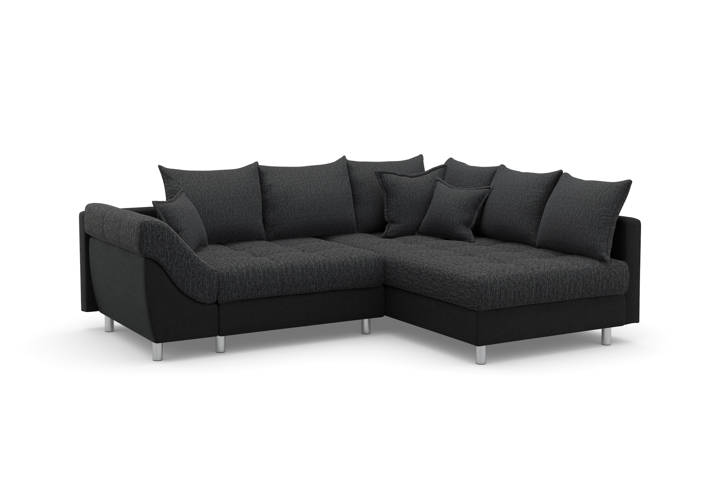 COLLECTION AB Ecksofa Joseli,  mit Zier- und Rückenkissen, komfortable Schanzen-Armlehne