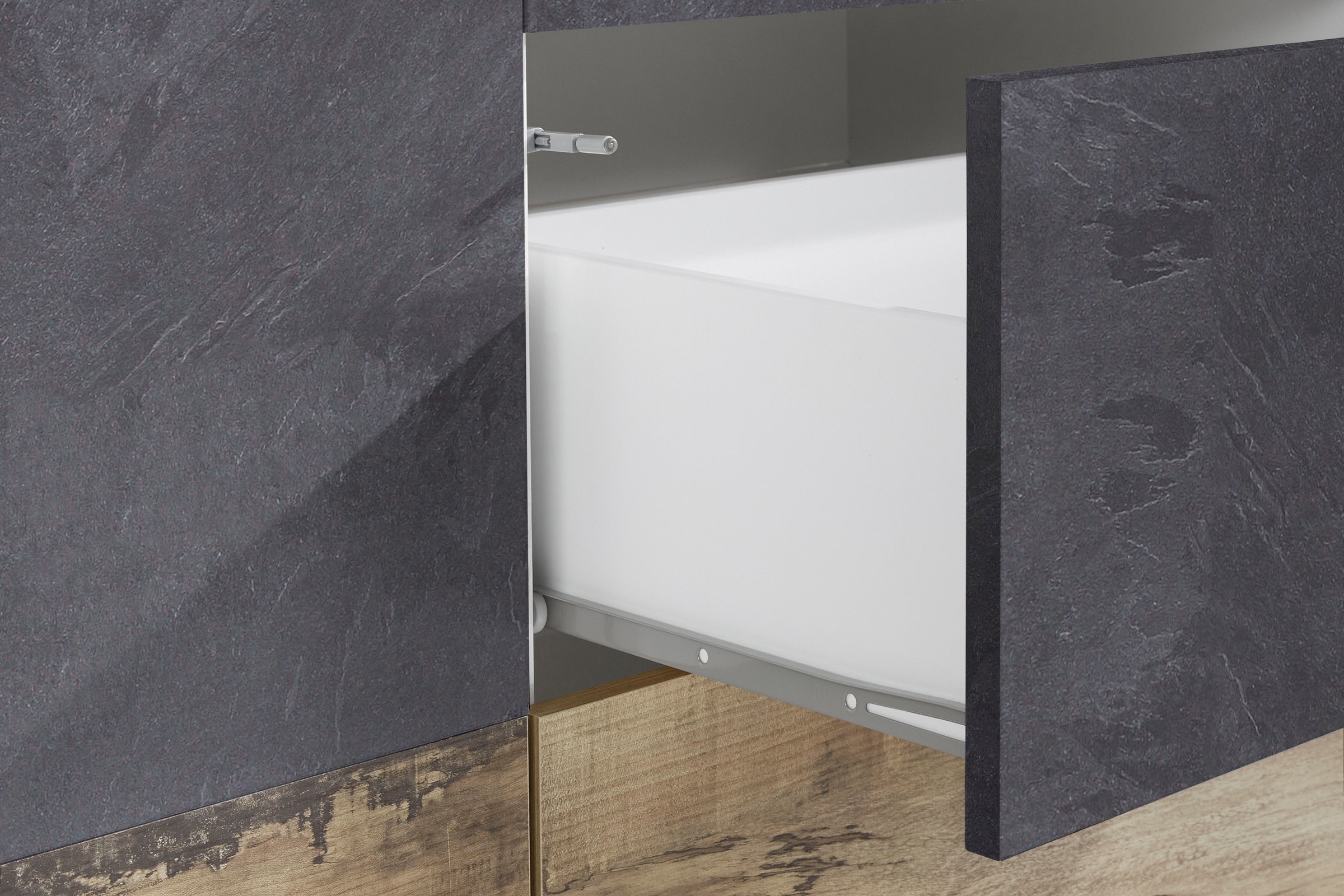 INOSIGN Sideboard »ALIEN-Kommode, Schrank, Anrichte mit 2 Türen und 3 Schubkästen«, Sideboard Breite ca. 140 cm "100 % Made in Italy"
