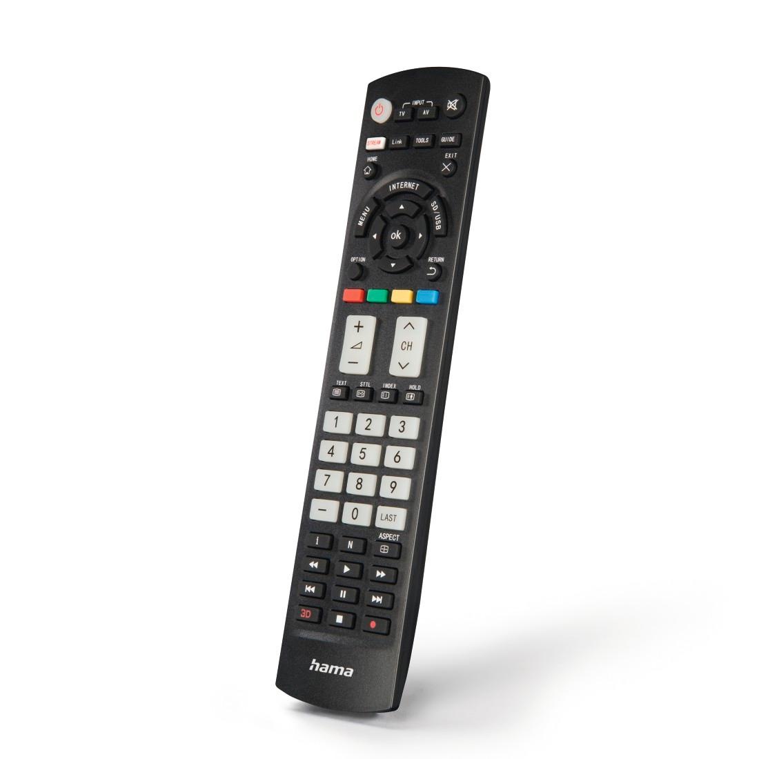 Hama Universal-Fernbedienung »Universal Ersatzfernbedienung für Panasonic TV, lernfähig«, 1-in-1