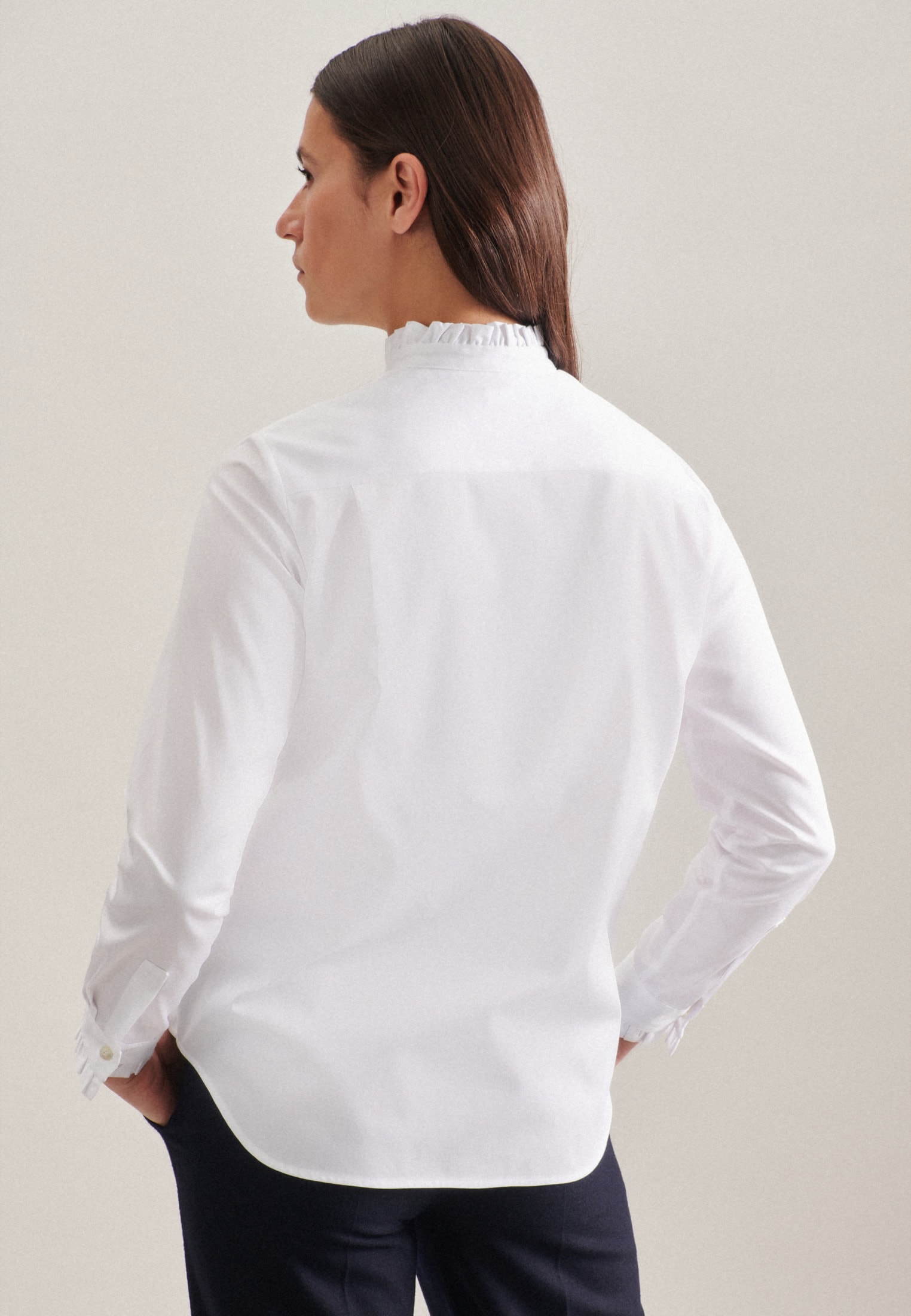 seidensticker Klassische Bluse »Schwarze Rose«, Langarm Kragen glänzend online bestellen Uni