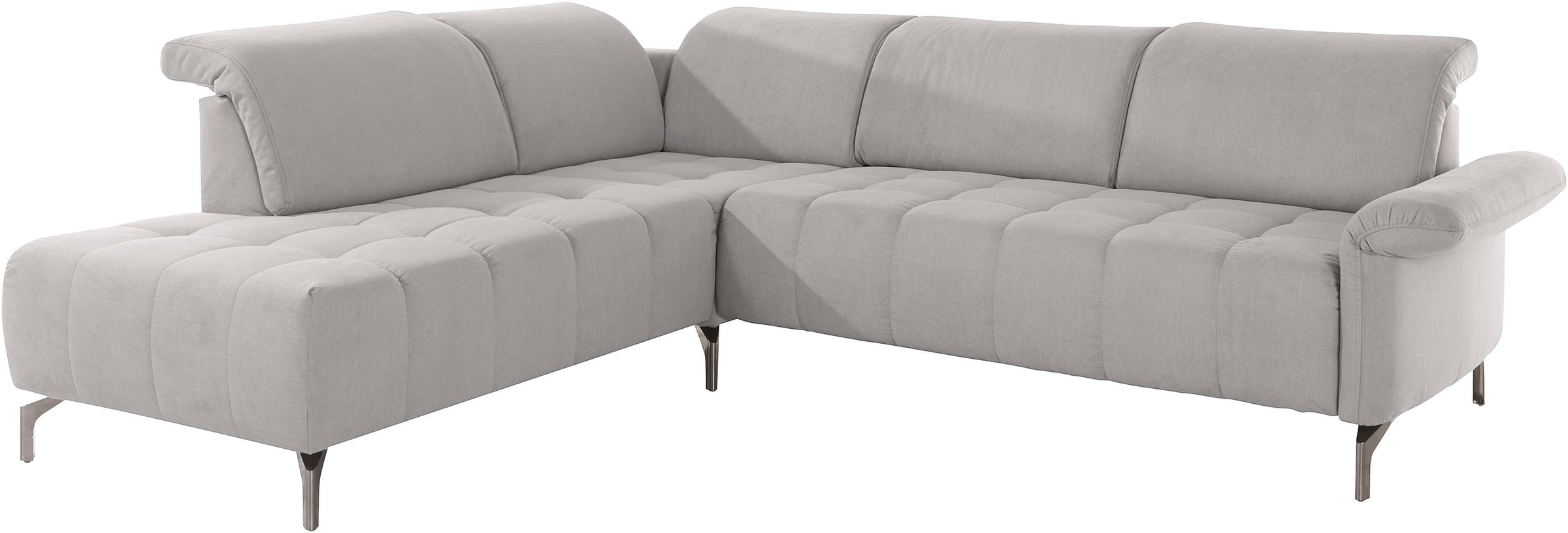 INOSIGN Ecksofa »Fresh L-Form«, Federkern, wahlweise Kopfteilverstellung und motorischer Vorziehsitz