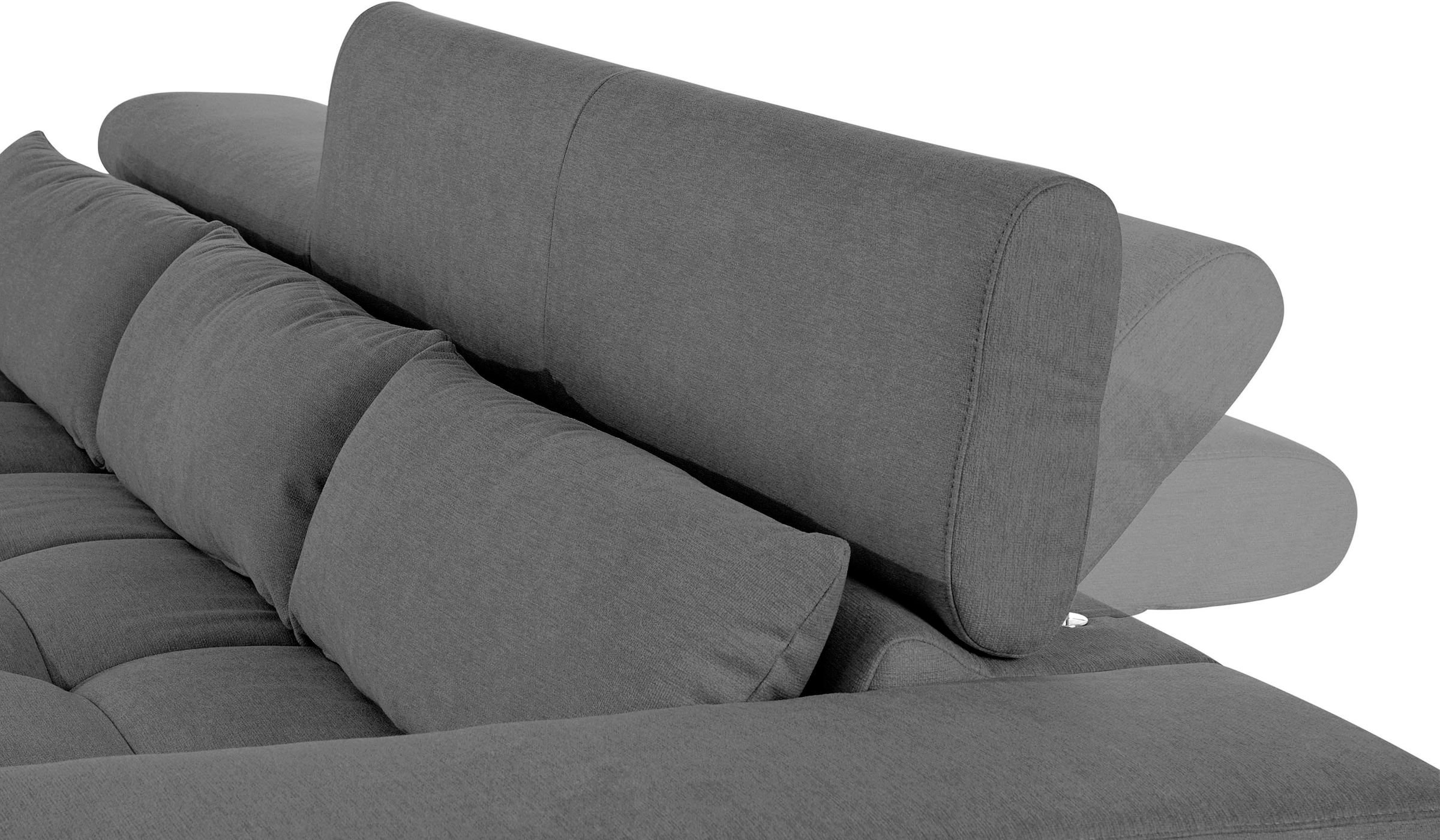 COTTA Ecksofa »Orion L-Form«, mit Kopfteilverstellung & 3 Nierenkissen