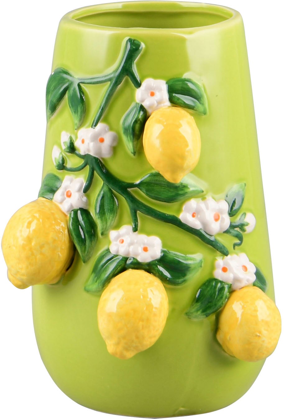 MIRRORS AND MORE Dekovase »CITRI« Bunte Dekovase mit Zitronen günstig online kaufen