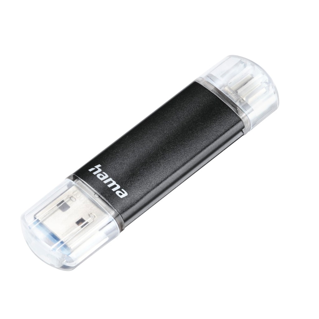 Hama USB-Stick »USB-Stick "Laeta Twin", USB 3.0, 128GB, 40MB/s, Schwarz«, (Lesegeschwindigkeit 40 MB/s)
