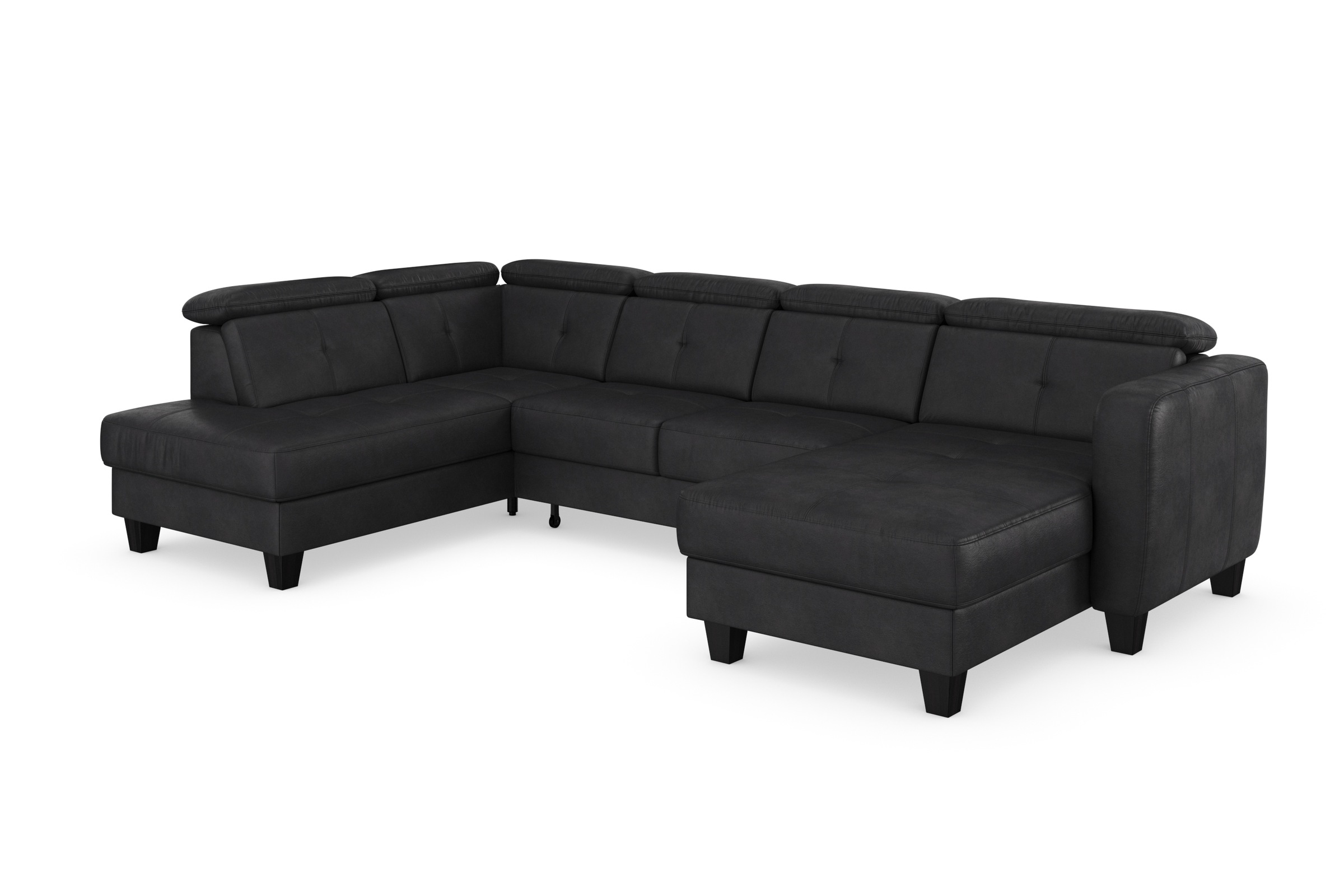 sit&more Wohnlandschaft »Belluci U-Form«, Kopfteilverstellung und Federkern, wahlweise mit Bettfunktion