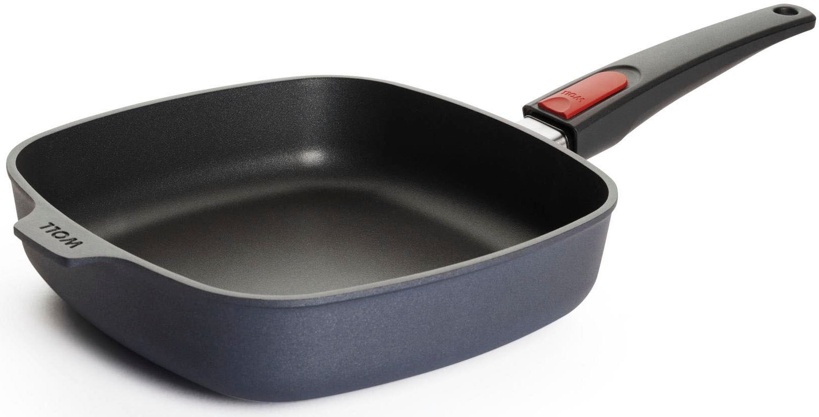 WOLL MADE IN GERMANY Bratpfanne »Diamond Lite«, Aluminium, (Set, 3 tlg.), Induktion, inkl. Spritzschutz, abnehmbarer Stiel, Made in Germany