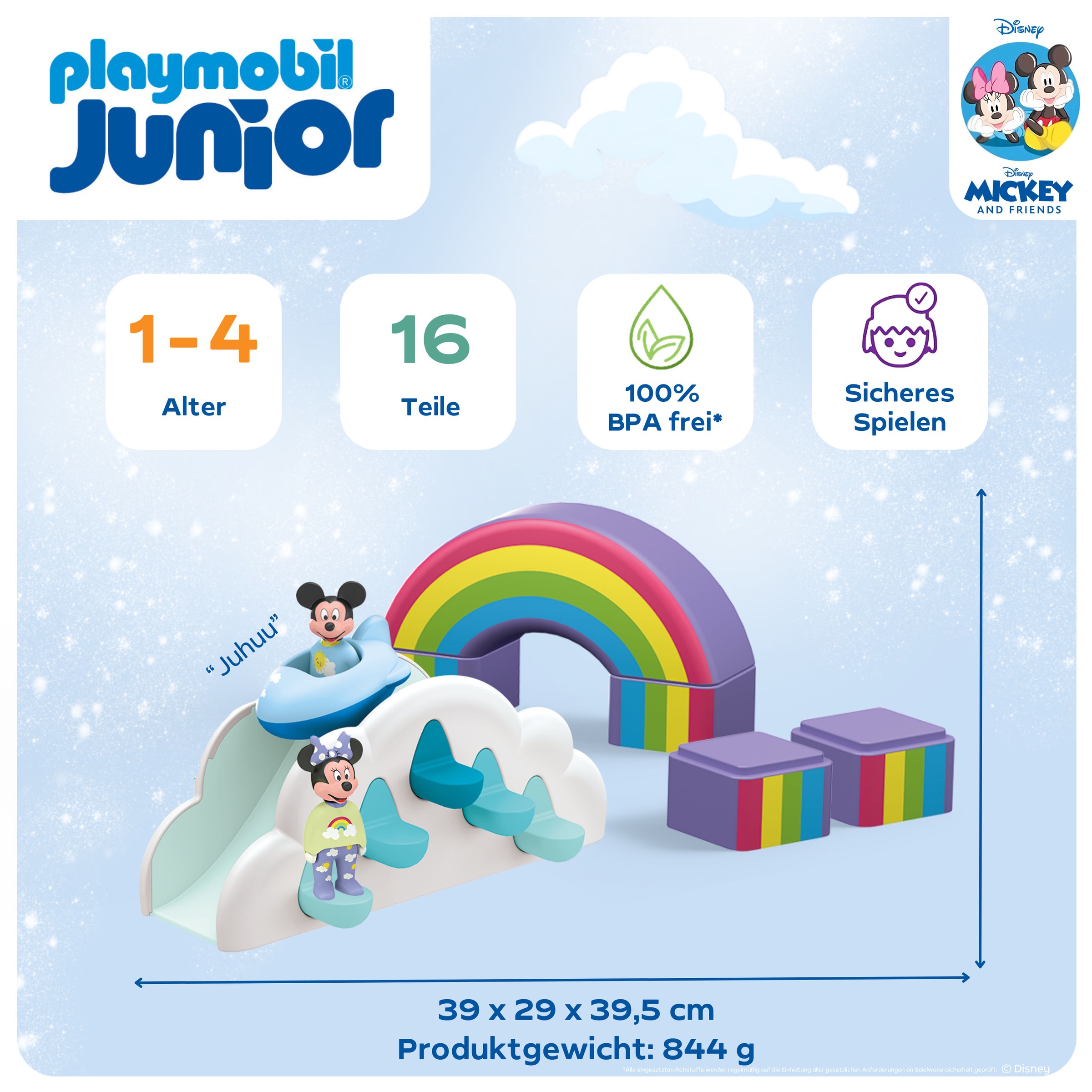 Playmobil® Konstruktions-Spielset »Mickys & Minnies Wolkenflug (71697), JUNIOR & Disney«, (7 St.), Made in Europe