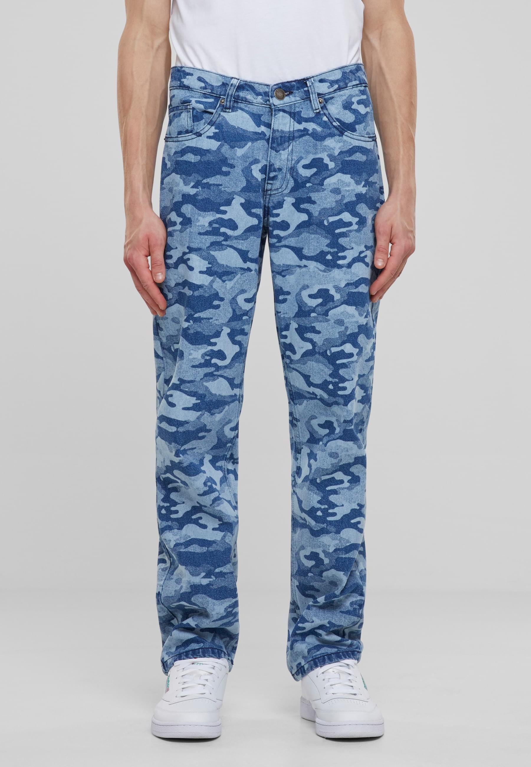 URBAN CLASSICS Cargohose »Urban Classics Laser Camo Printed Jeans«