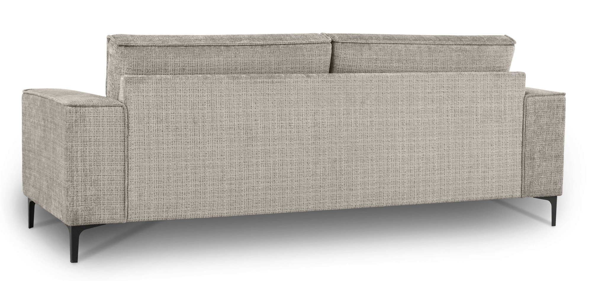 Places of Style 3-Sitzer »3er Sofa Oland, Struktur, Flachgewebe, Luxus-Microfaser, Boucle«, 224 cm, Wellenunterfederung, Skandi-Design, Metallfüße