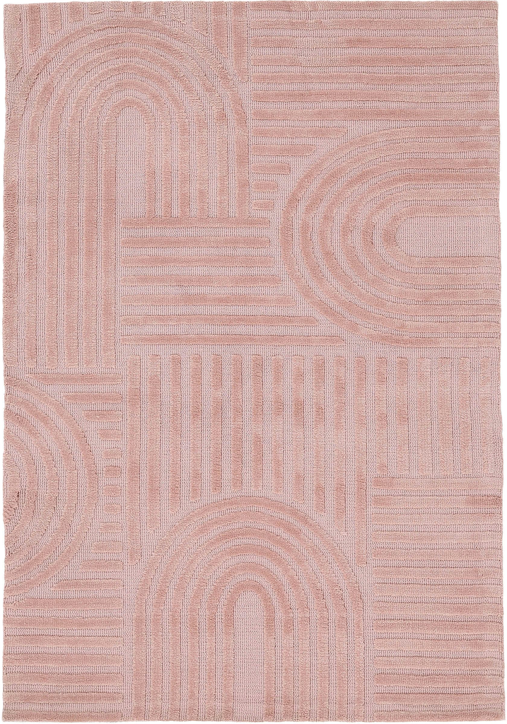 carpetfine Teppich »Holly 4 - Soft Touch Microfaser Teppich«, rechteckig, 12 mm Höhe, Boho Scandi, weiche dichte getuftete Hoch-Tief-Struktur, Wohnzimmer