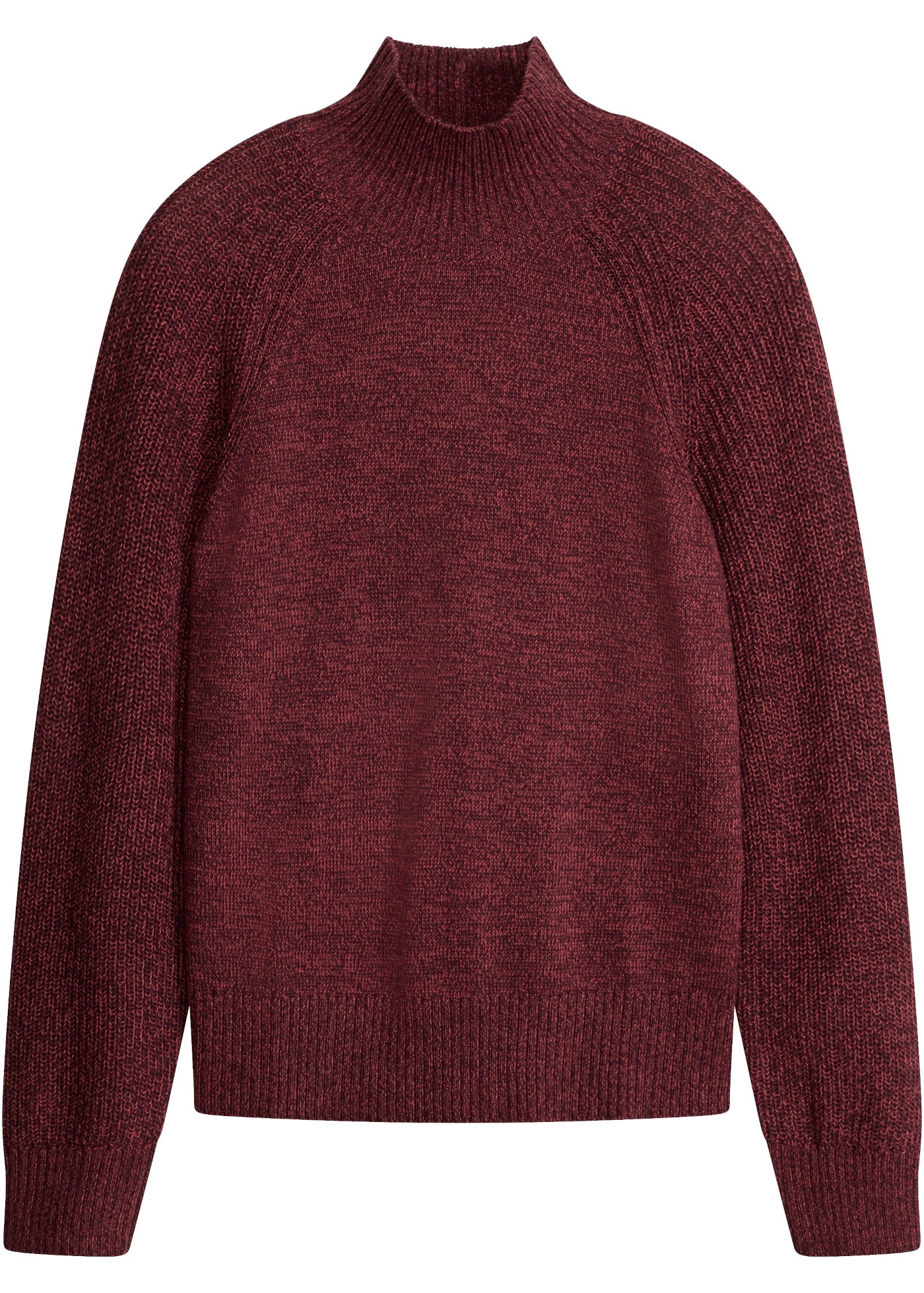 bonprix Strickpullover Loose Fit, aus Baumwolle und Polyacryl, mit Stehkragen