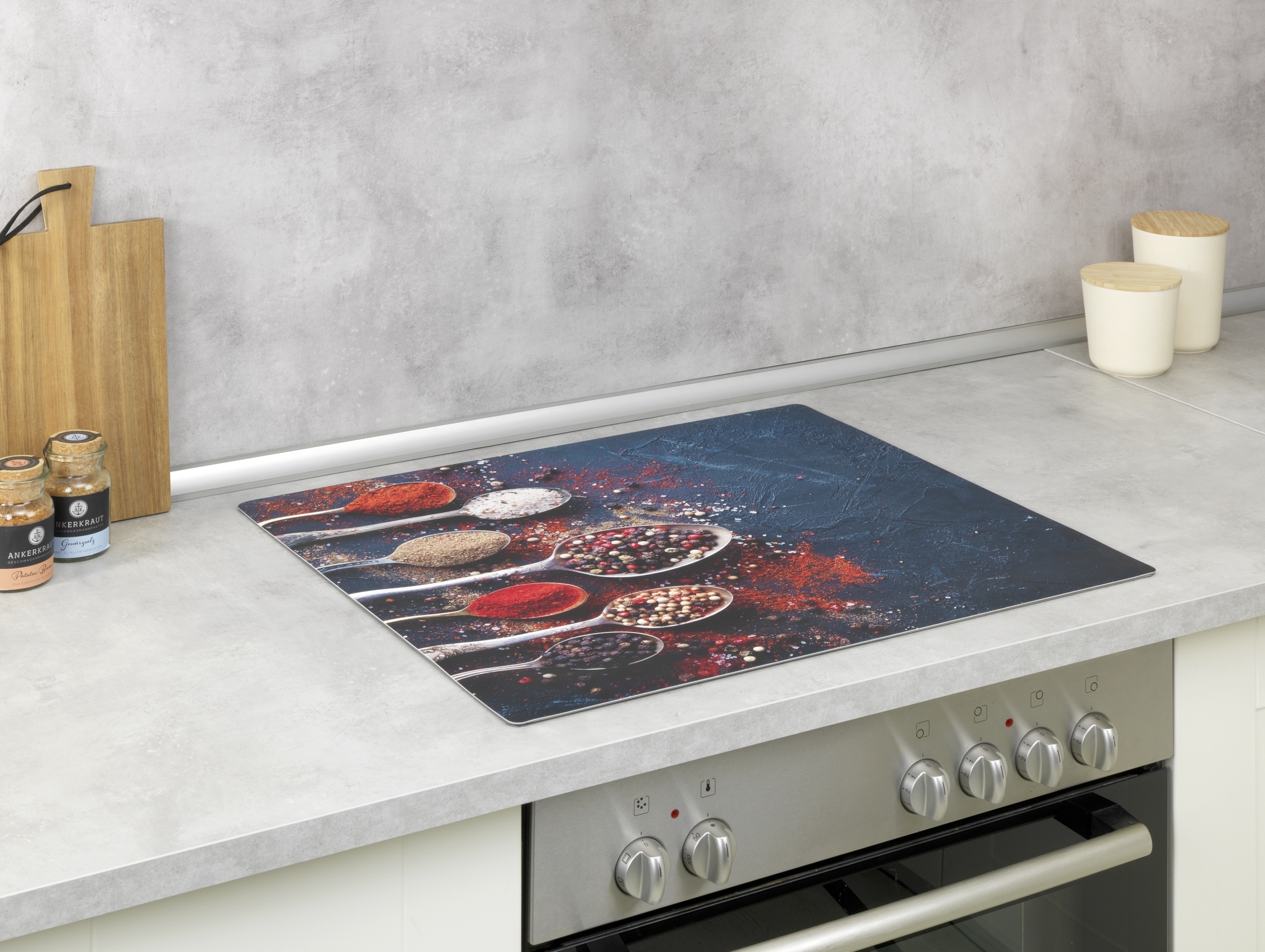 WENKO Herd-Abdeckplatte »Modell Pikant« Schutzmatte, Abdeckmatte für Kochfelder, Induktionsschutzmatte
