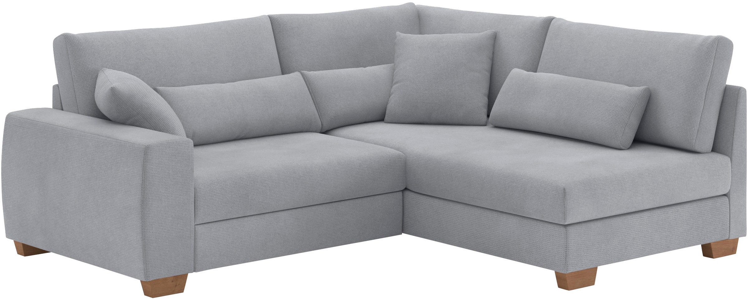Mr. Couch Ecksofa »Helena L-Form, bis 140 kg belastbar«, mit Taschenfederkern, wahlweise mit Bettfunktion