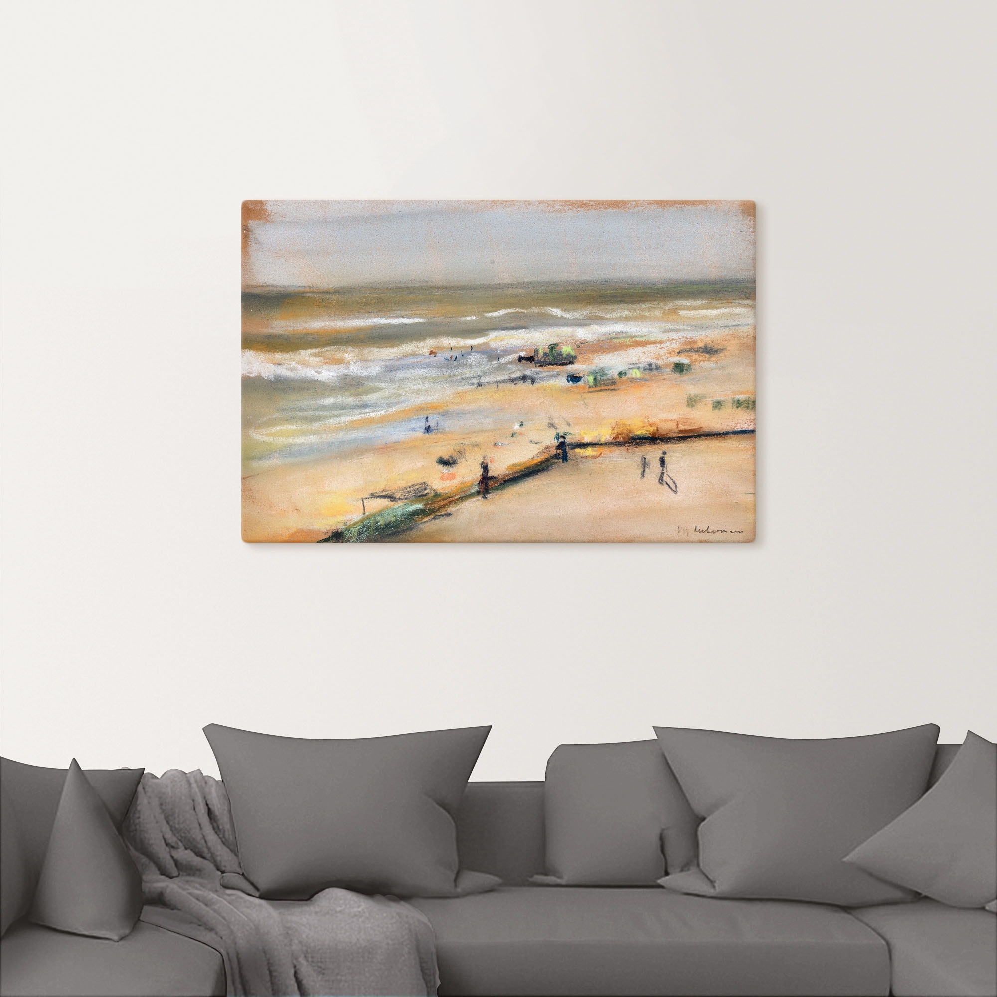 Artland Wandbild »Blick von der Düne aufs Meer, Nordwijk«, Strandbilder, (1 günstig online kaufen