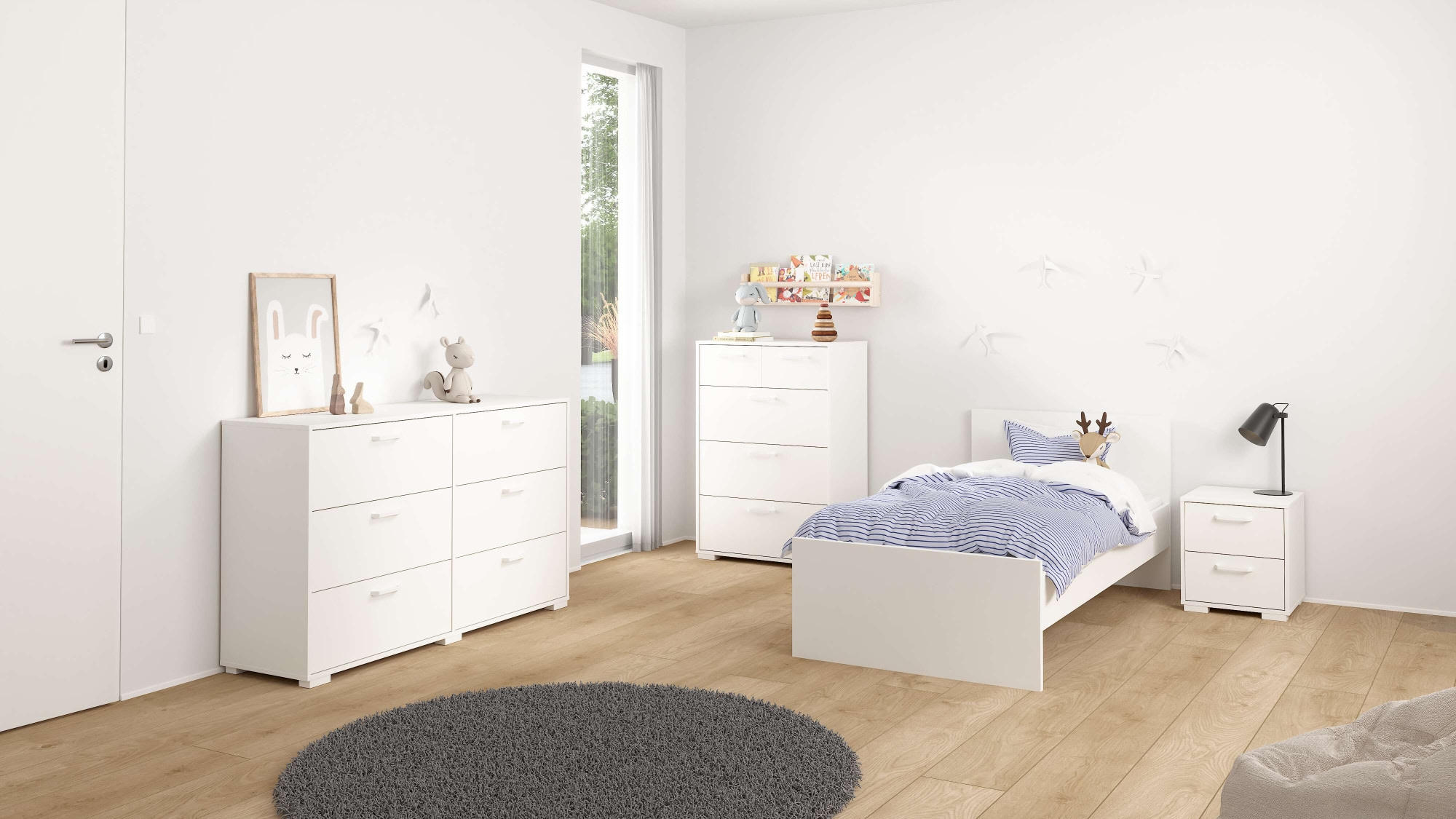 Home affaire Highboard »Sofia« minimalistisches, modernes Design, Breite 40,2 cm